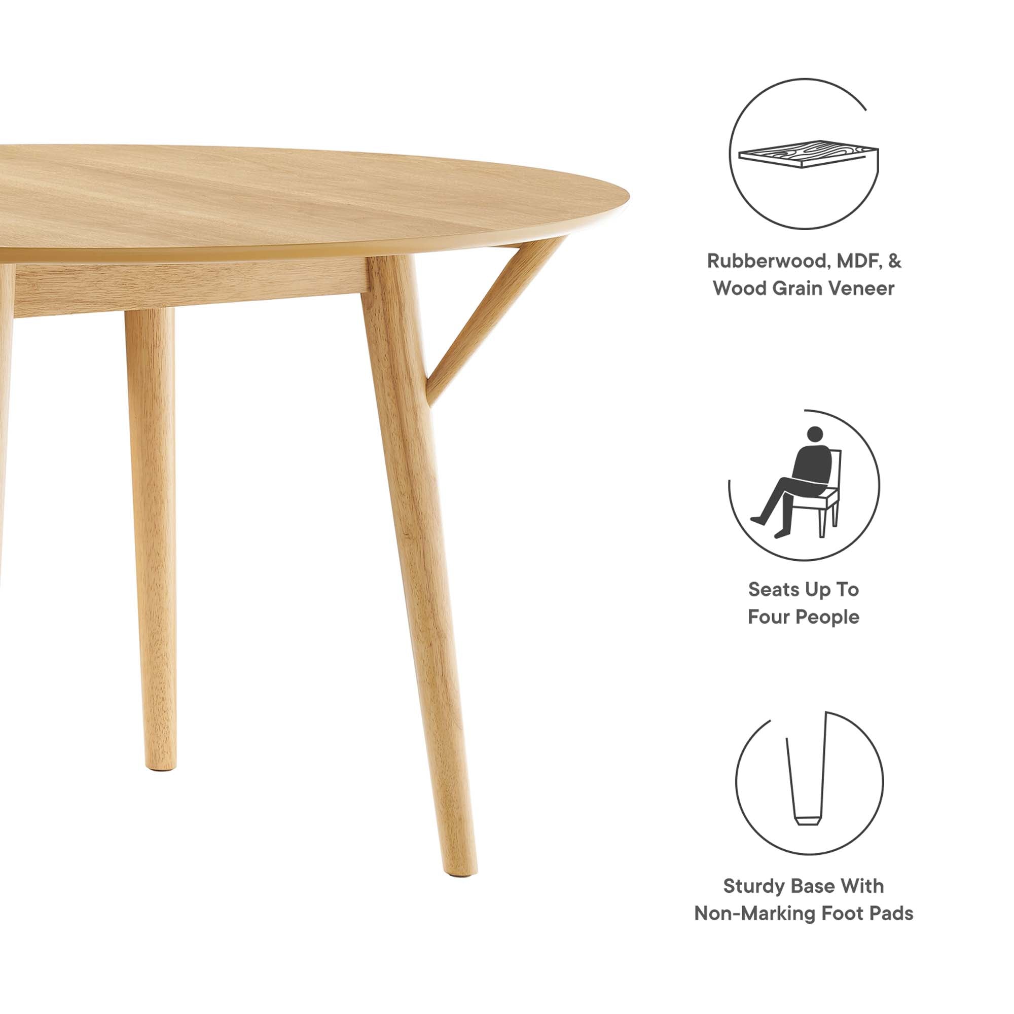 Gallant 47" Round Dining Table, Oak Oak
