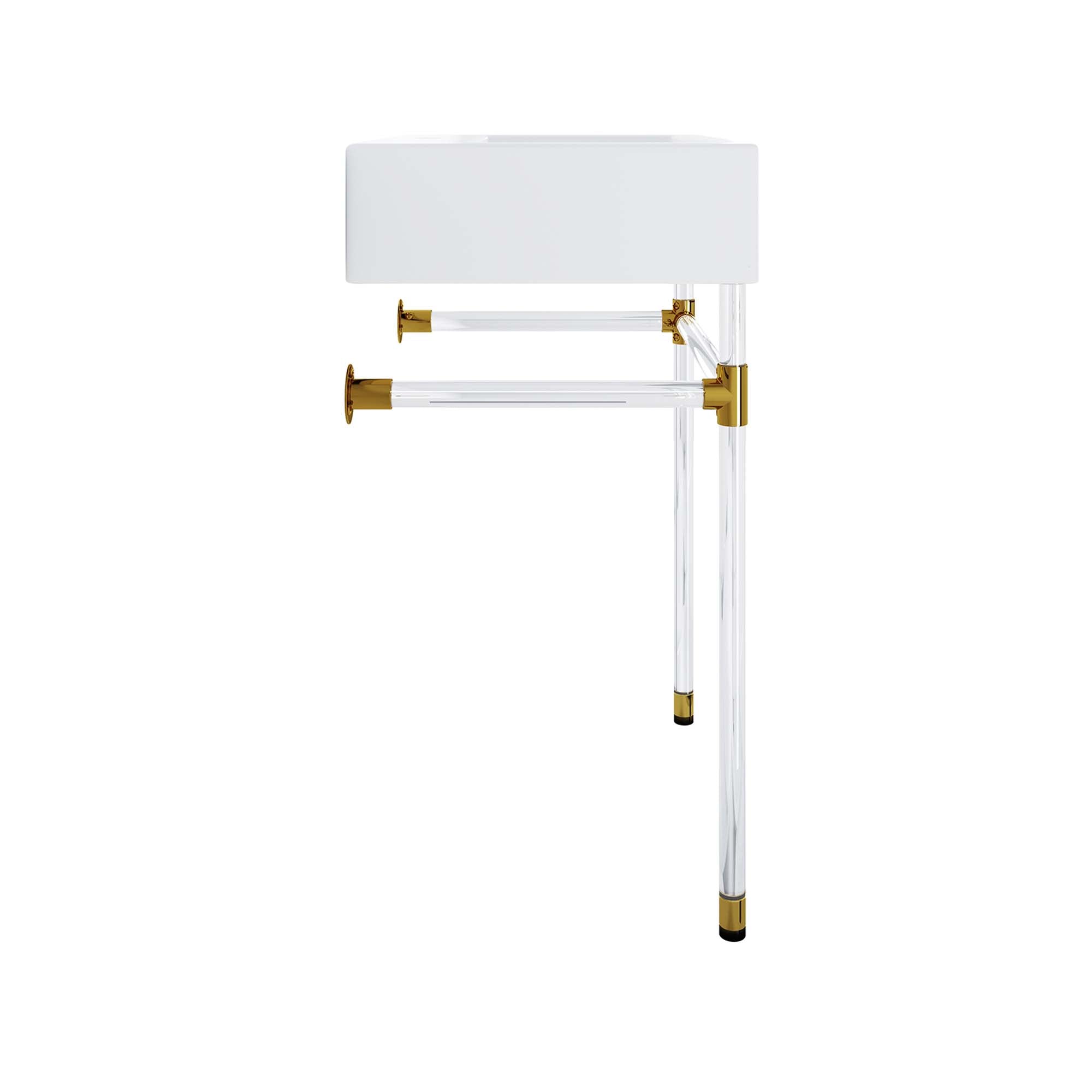 Redeem 24" Acrylic Wall-Mount Bathroom Vanity, Clear White