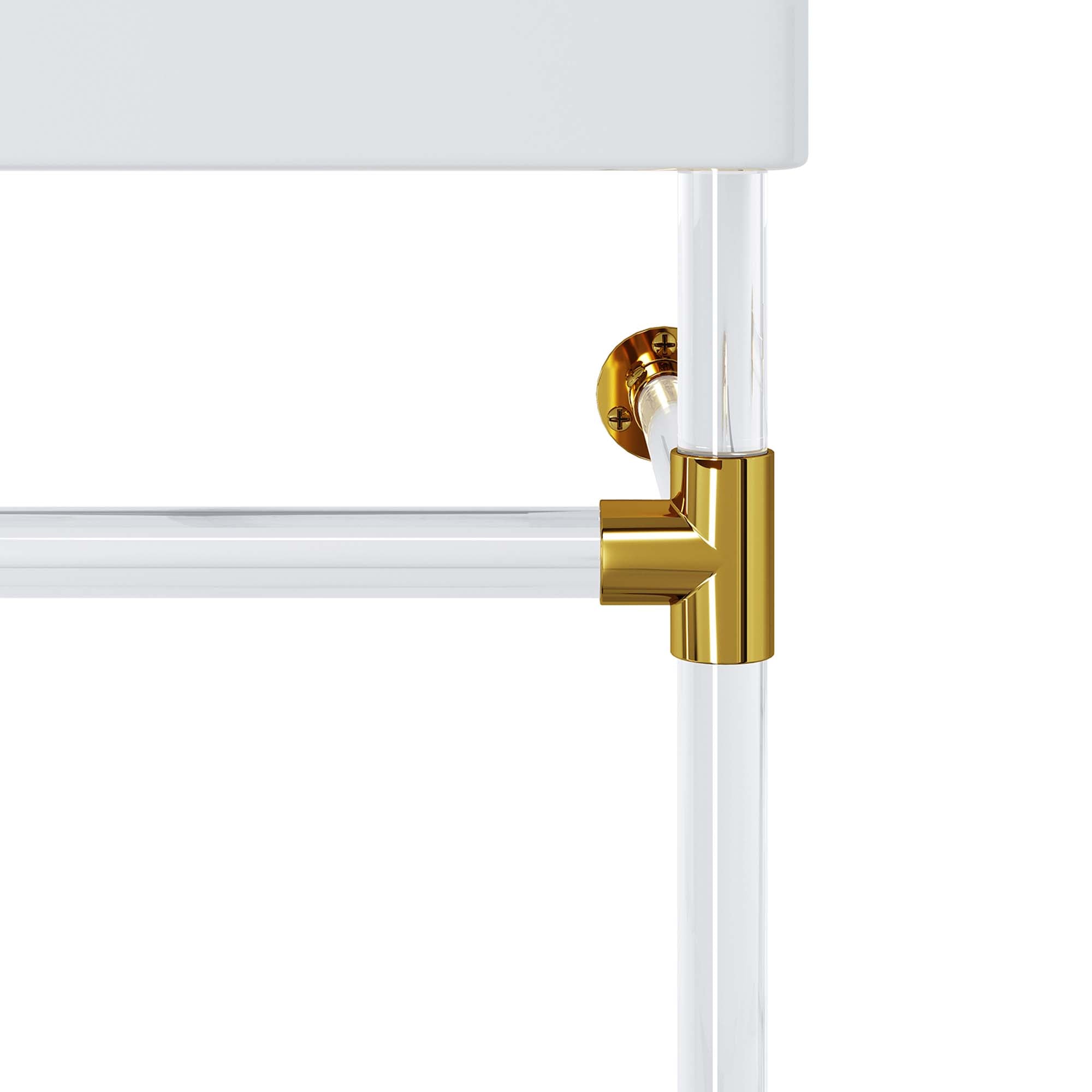 Redeem 24" Acrylic Wall-Mount Bathroom Vanity, Clear White