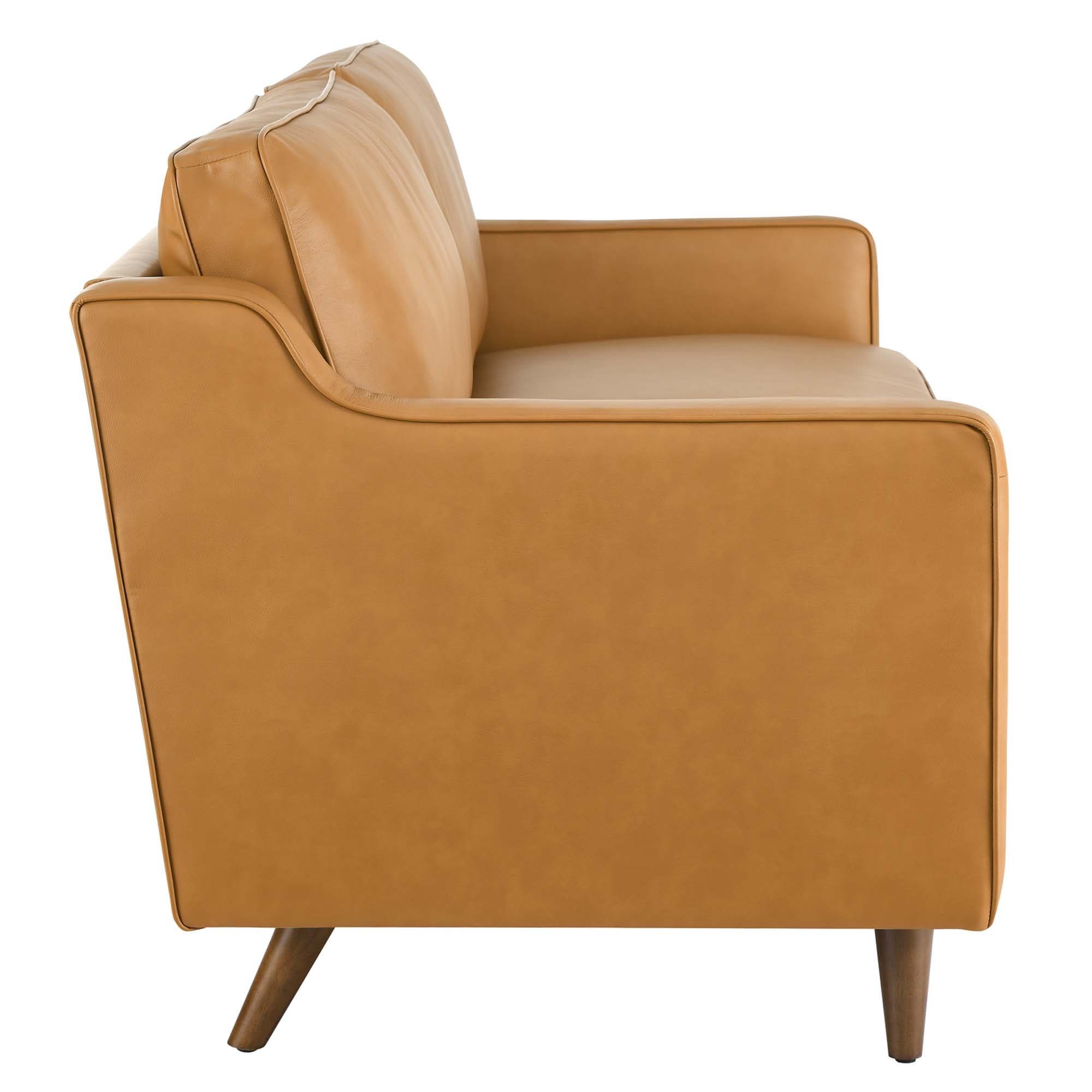Impart Genuine Leather Sofa, Tan