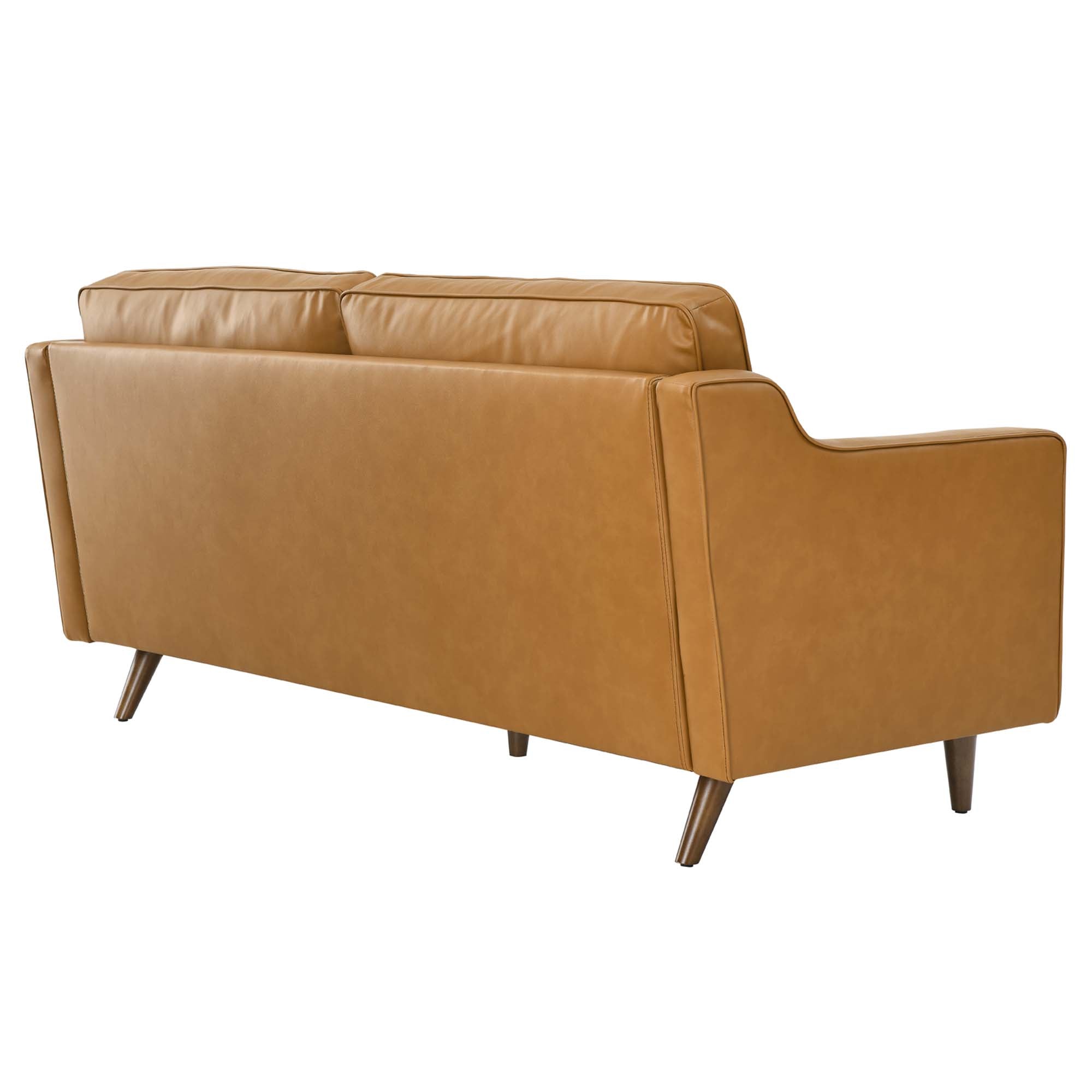 Impart Genuine Leather Sofa, Tan