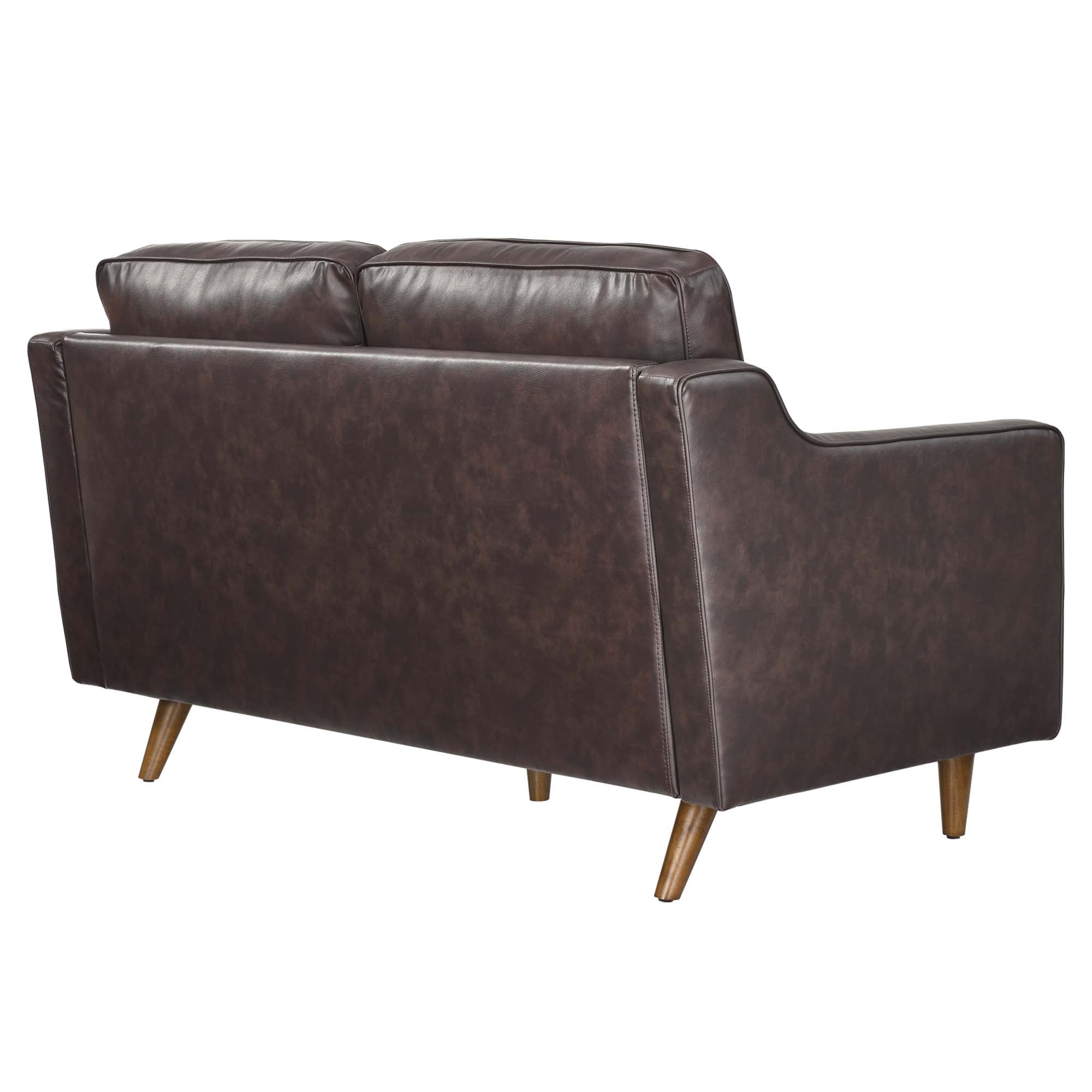 Impart Genuine Leather Loveseat, Brown