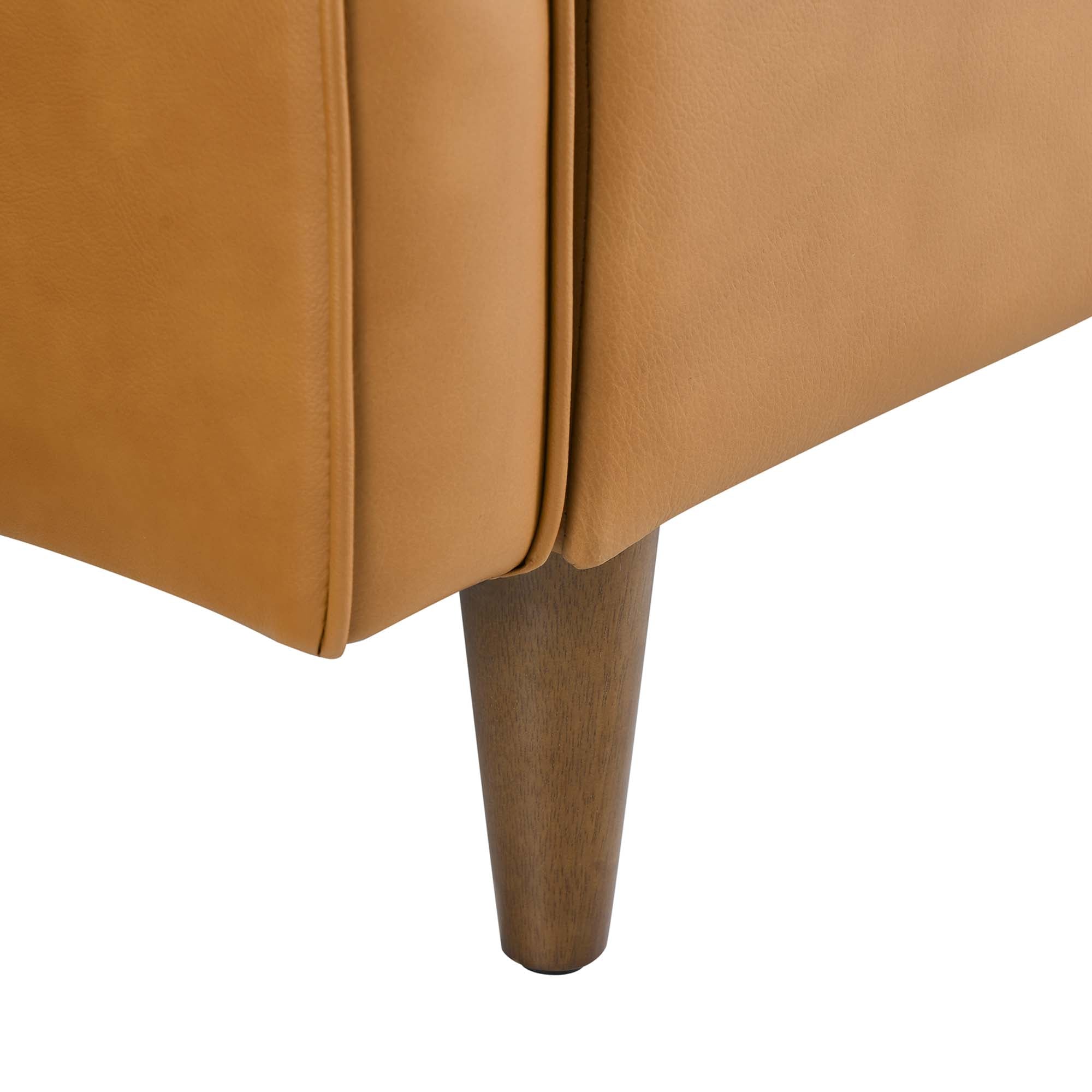 Impart Genuine Leather Loveseat, Tan