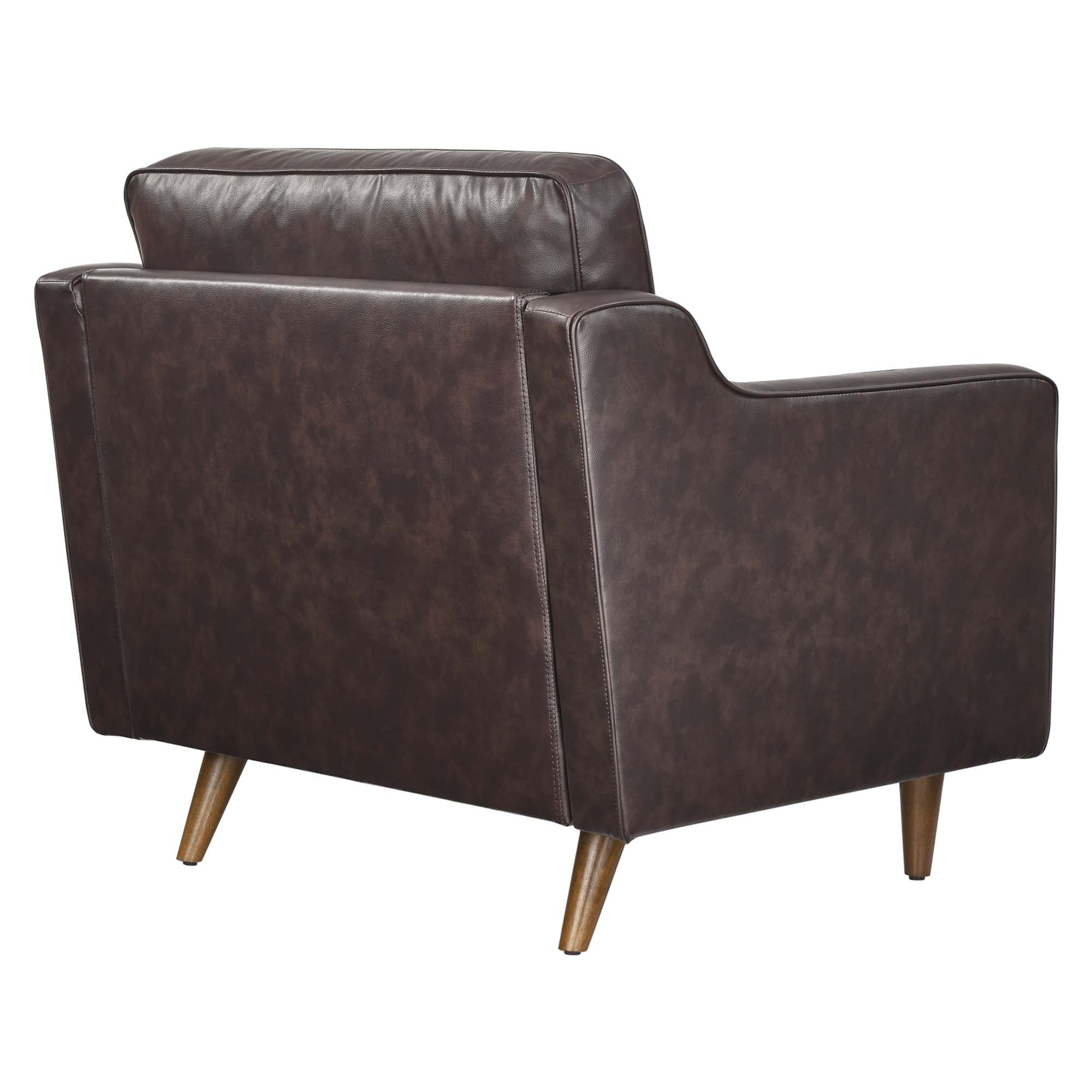 Impart Genuine Leather Armchair, Brown