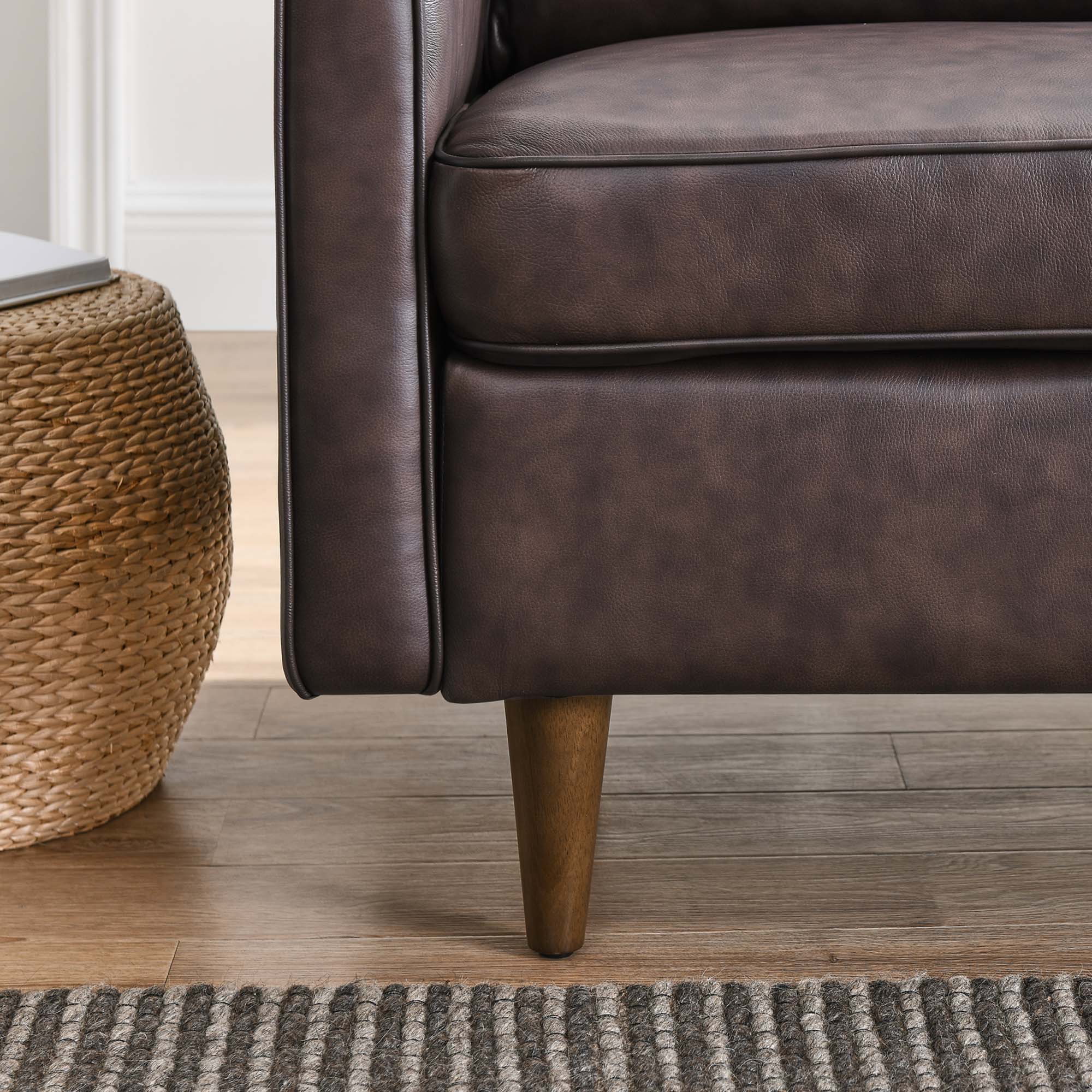 Impart Genuine Leather Armchair, Brown