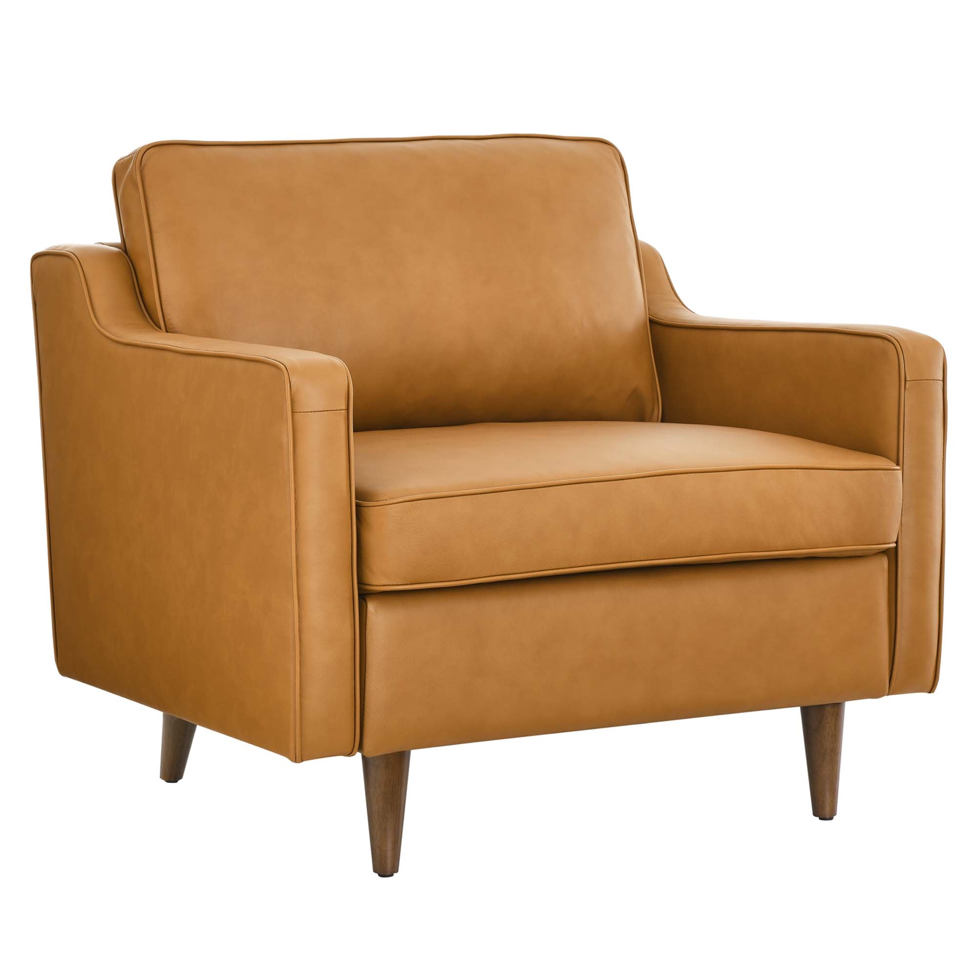 Impart Genuine Leather Armchair, Tan