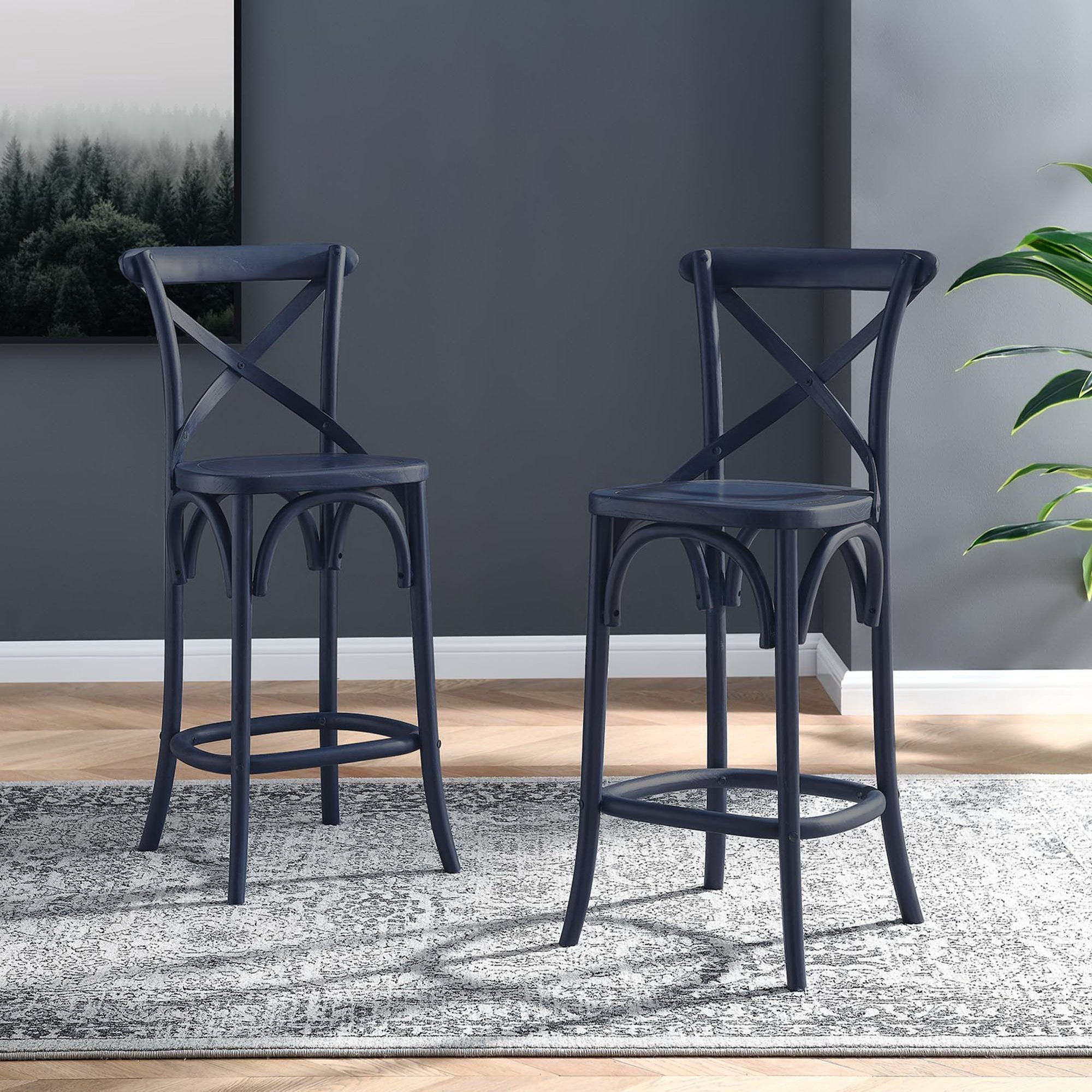 Gear Counter Stool, Midnight Blue