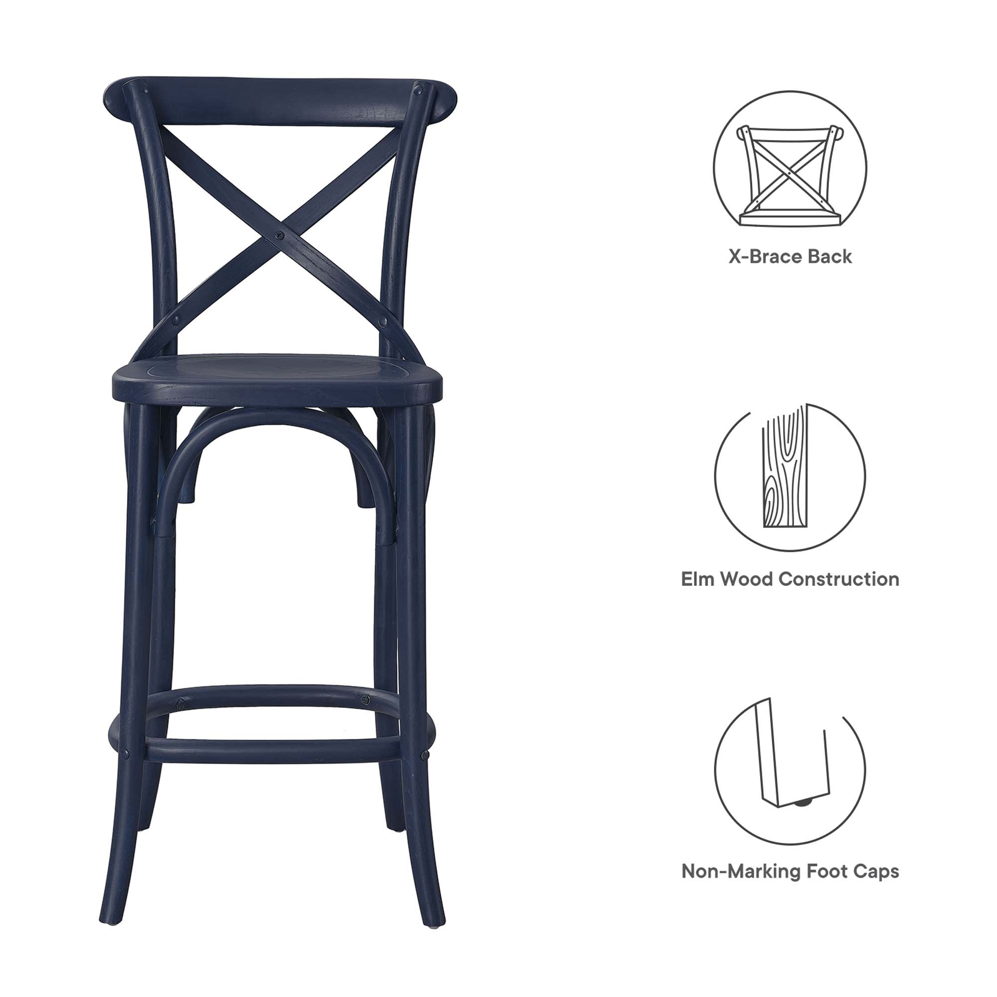 Gear Counter Stool, Midnight Blue