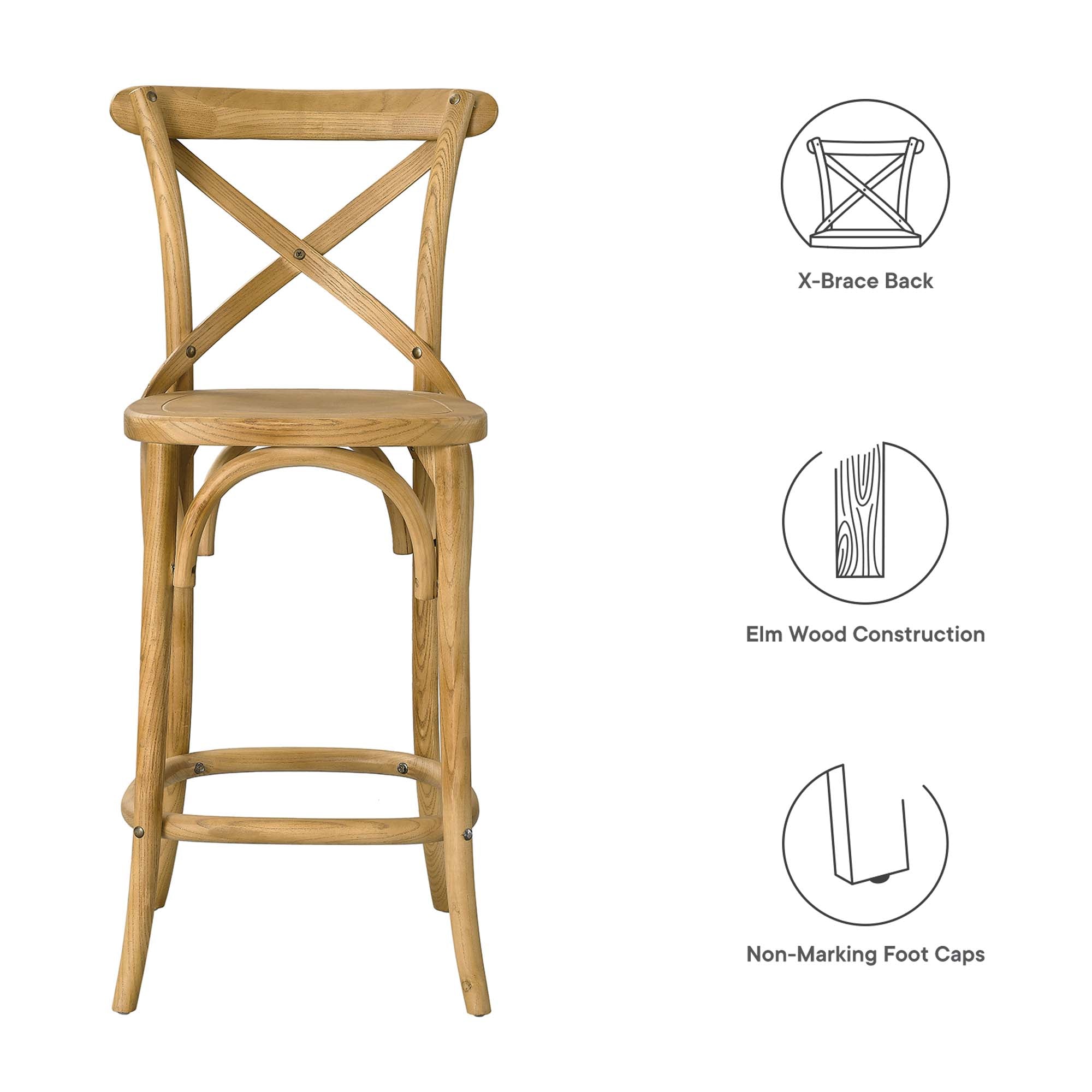 Gear Counter Stool, Natural