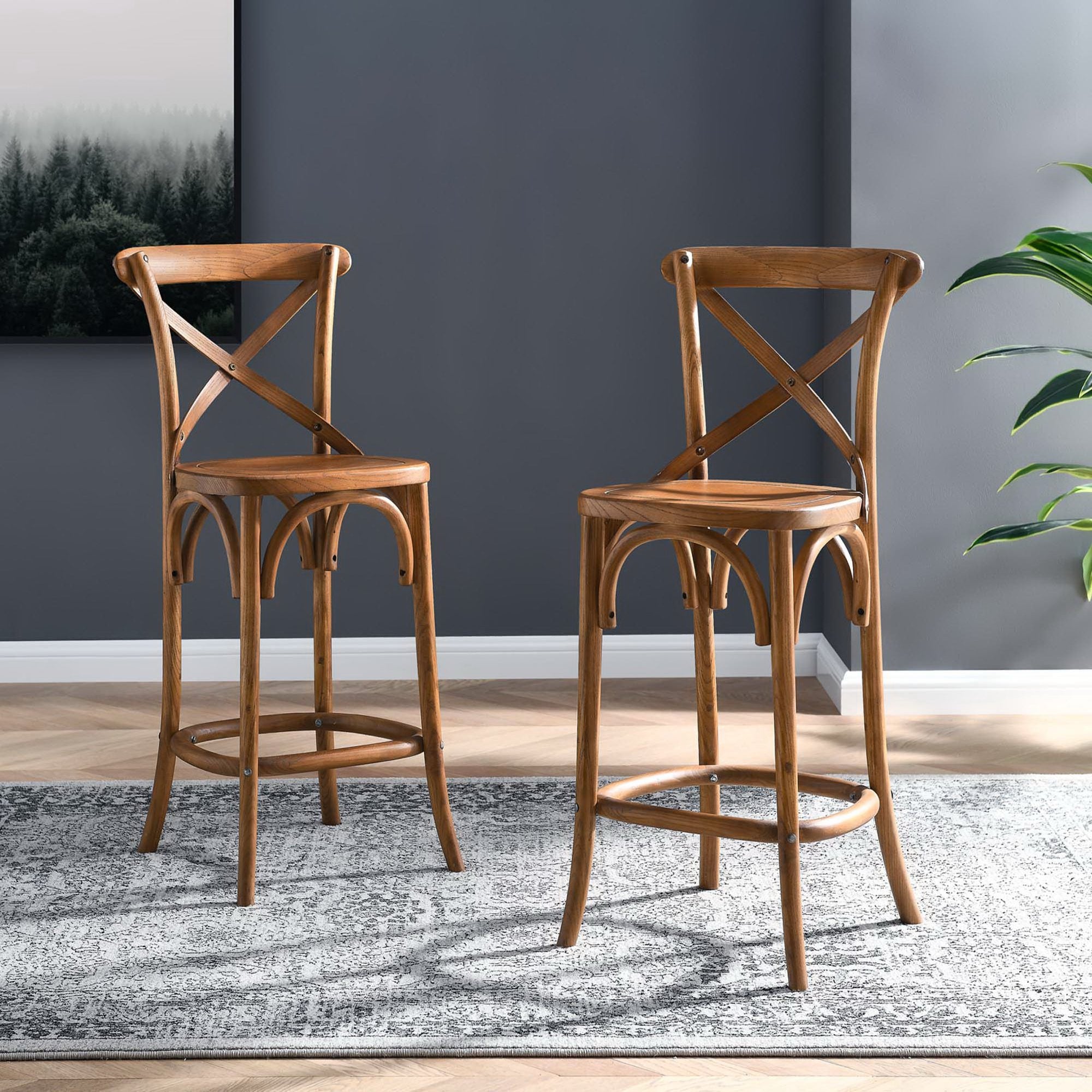 Gear Counter Stool, Walnut