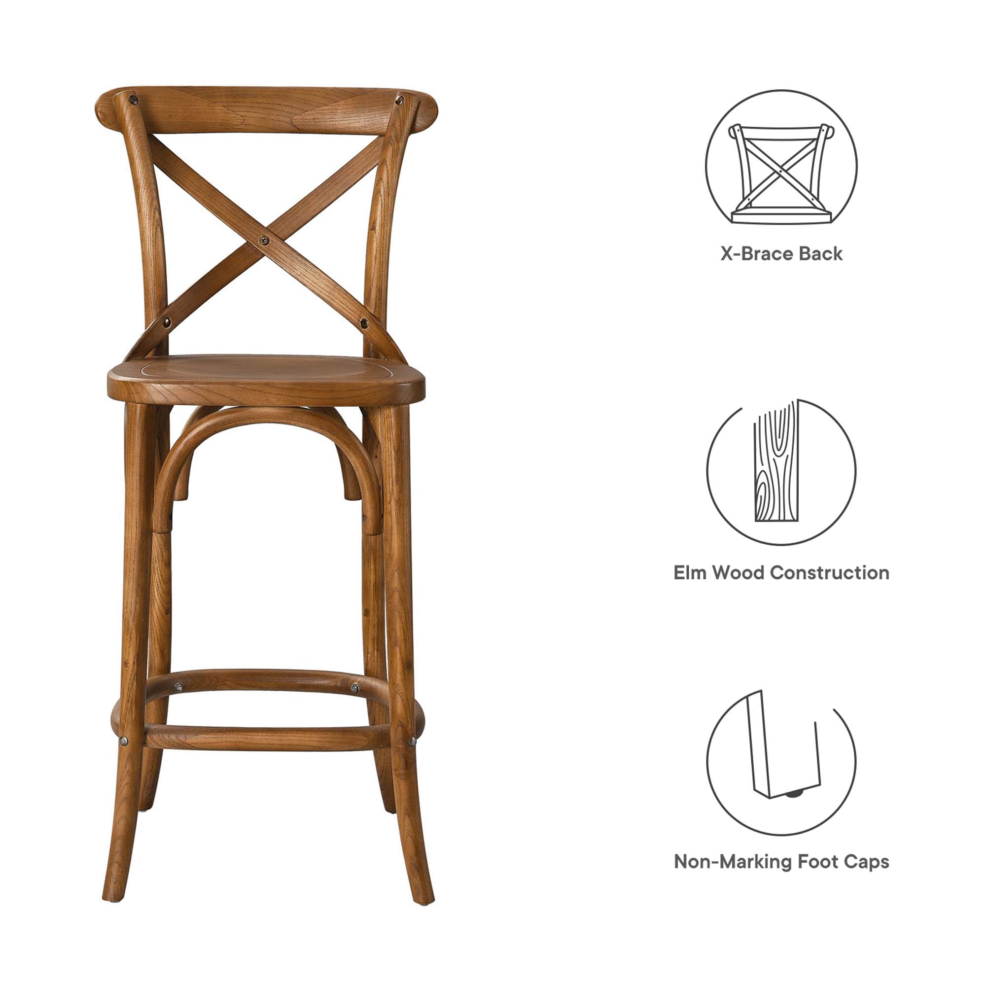 Gear Counter Stool, Walnut