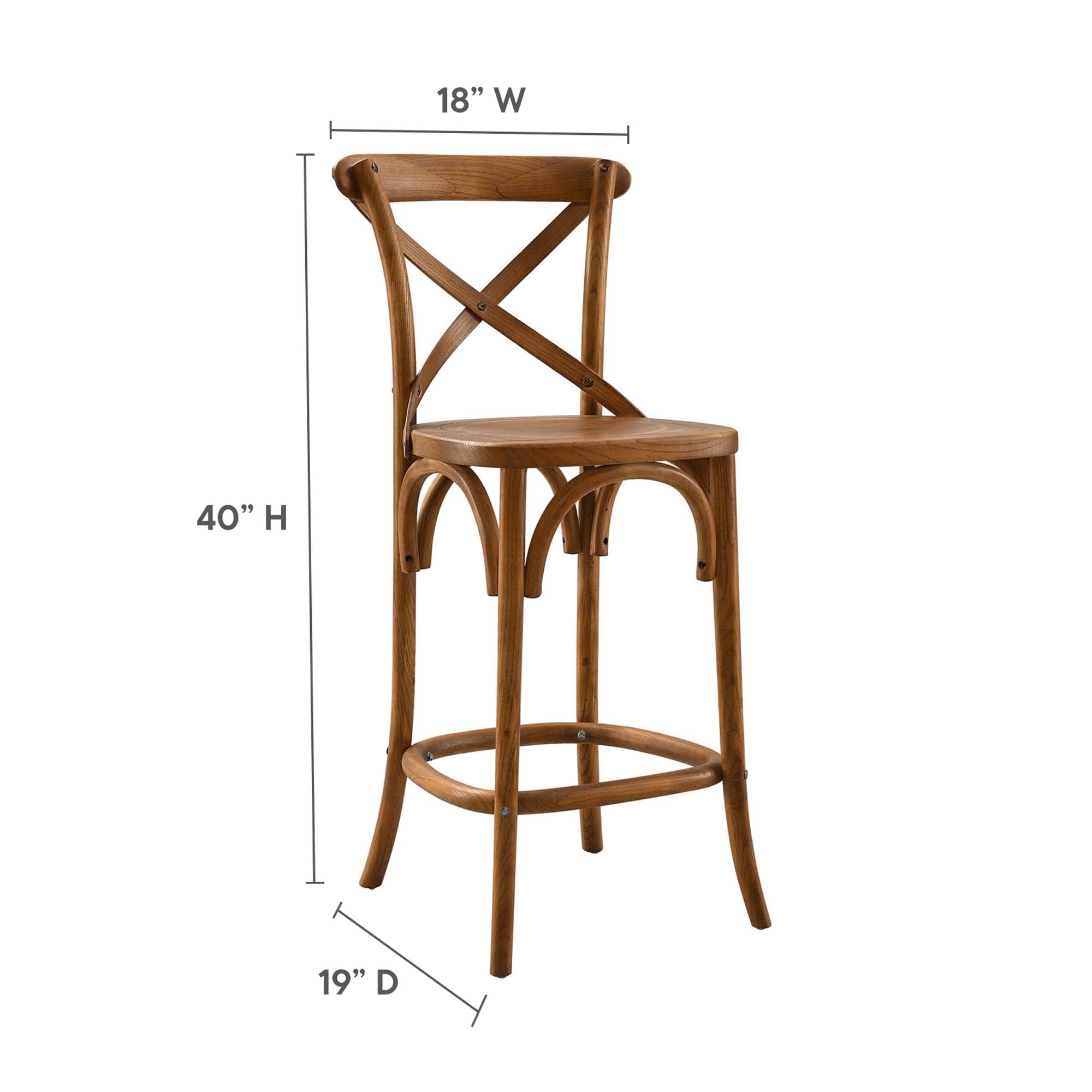 Gear Counter Stool, Walnut