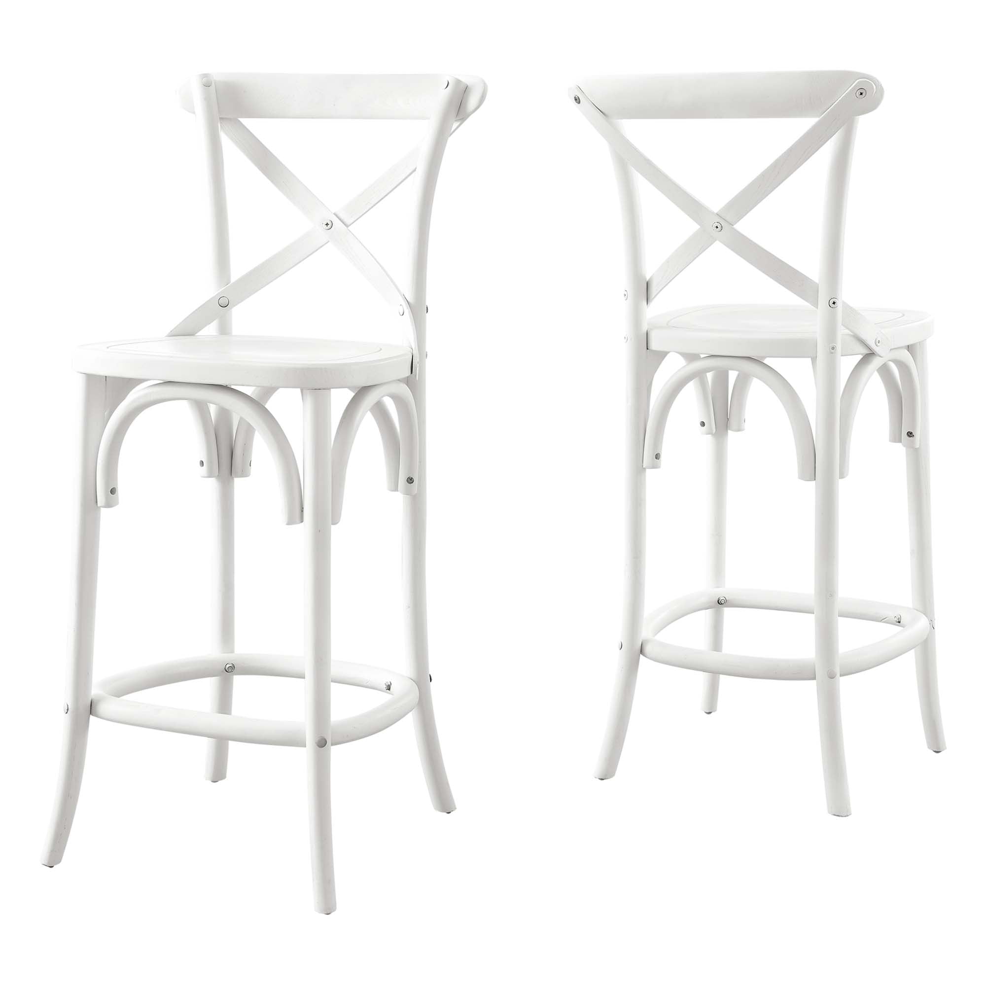 Gear Counter Stool, White