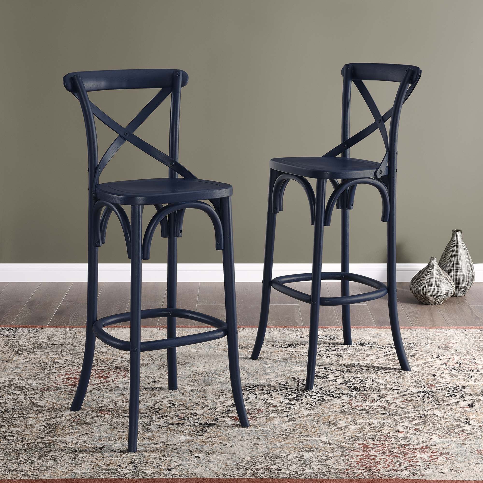 Gear Bar Stool, Midnight Blue