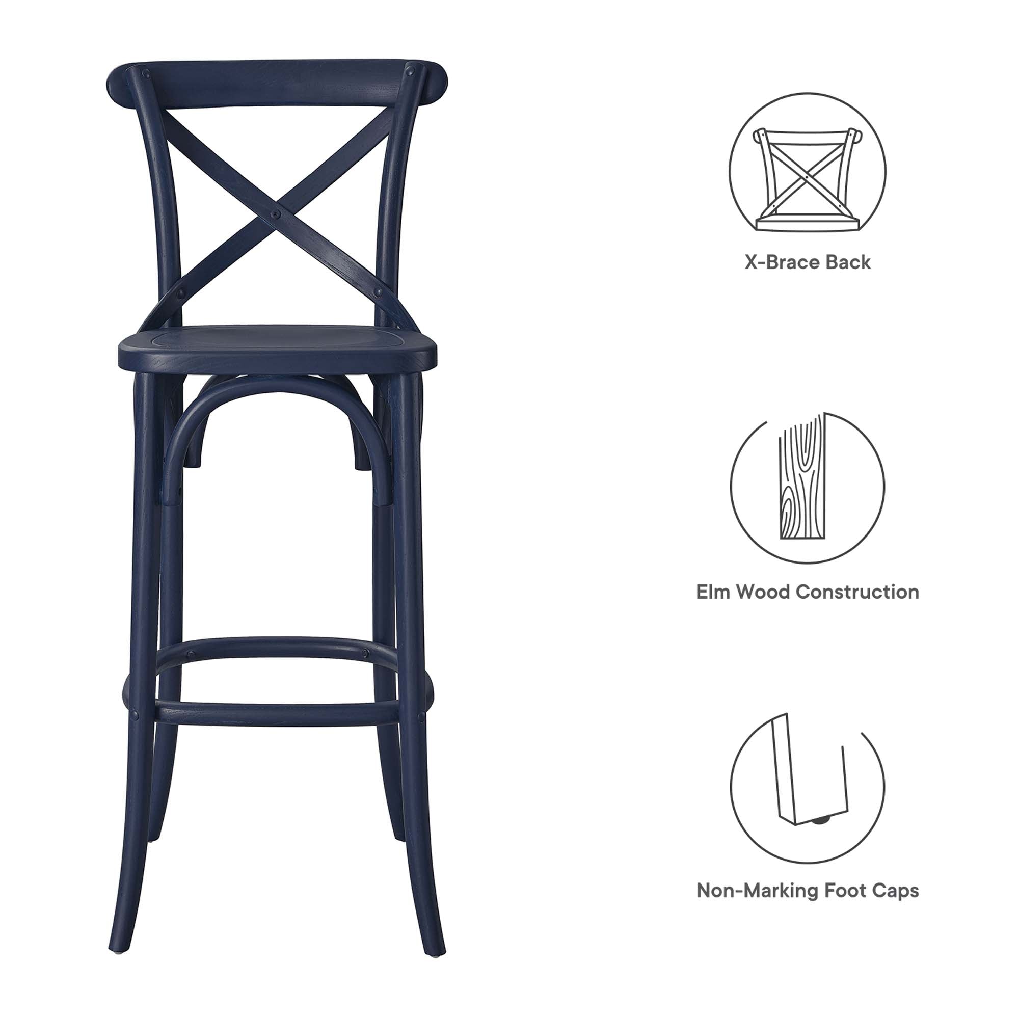 Gear Bar Stool, Midnight Blue