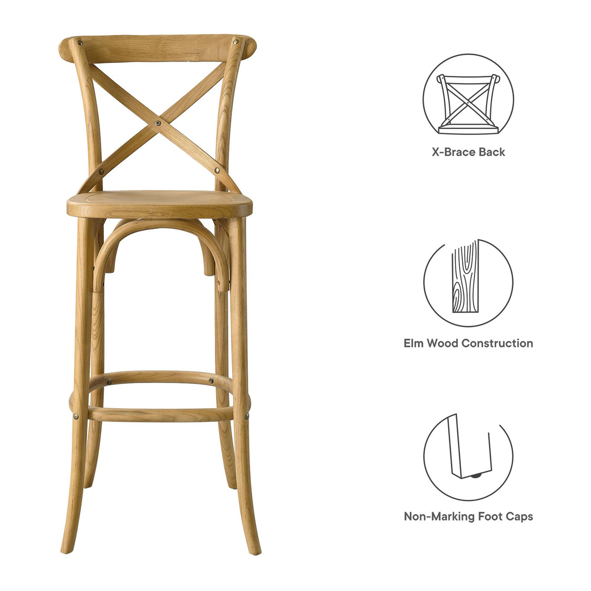 Gear Bar Stool, Natural