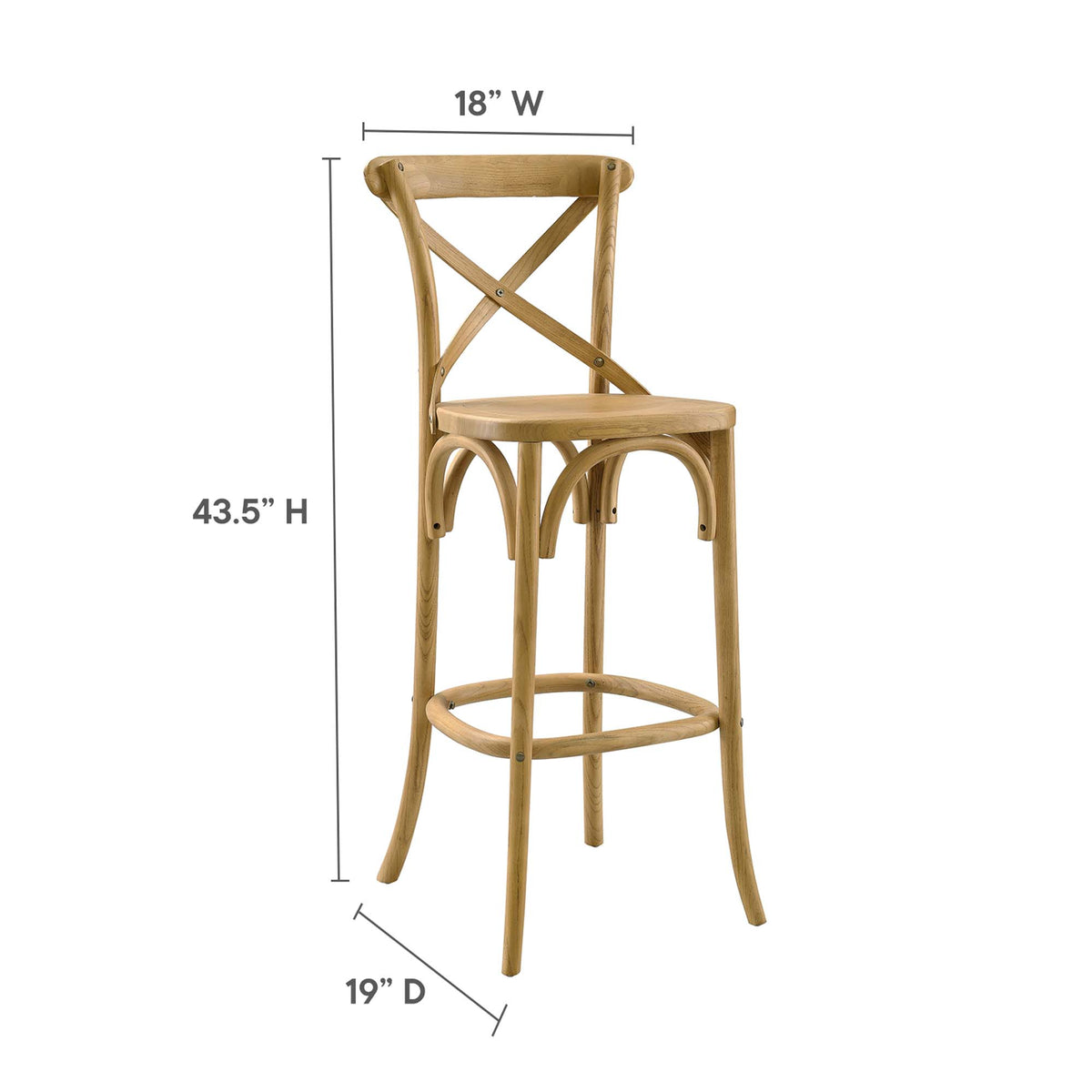 Gear Bar Stool, Natural