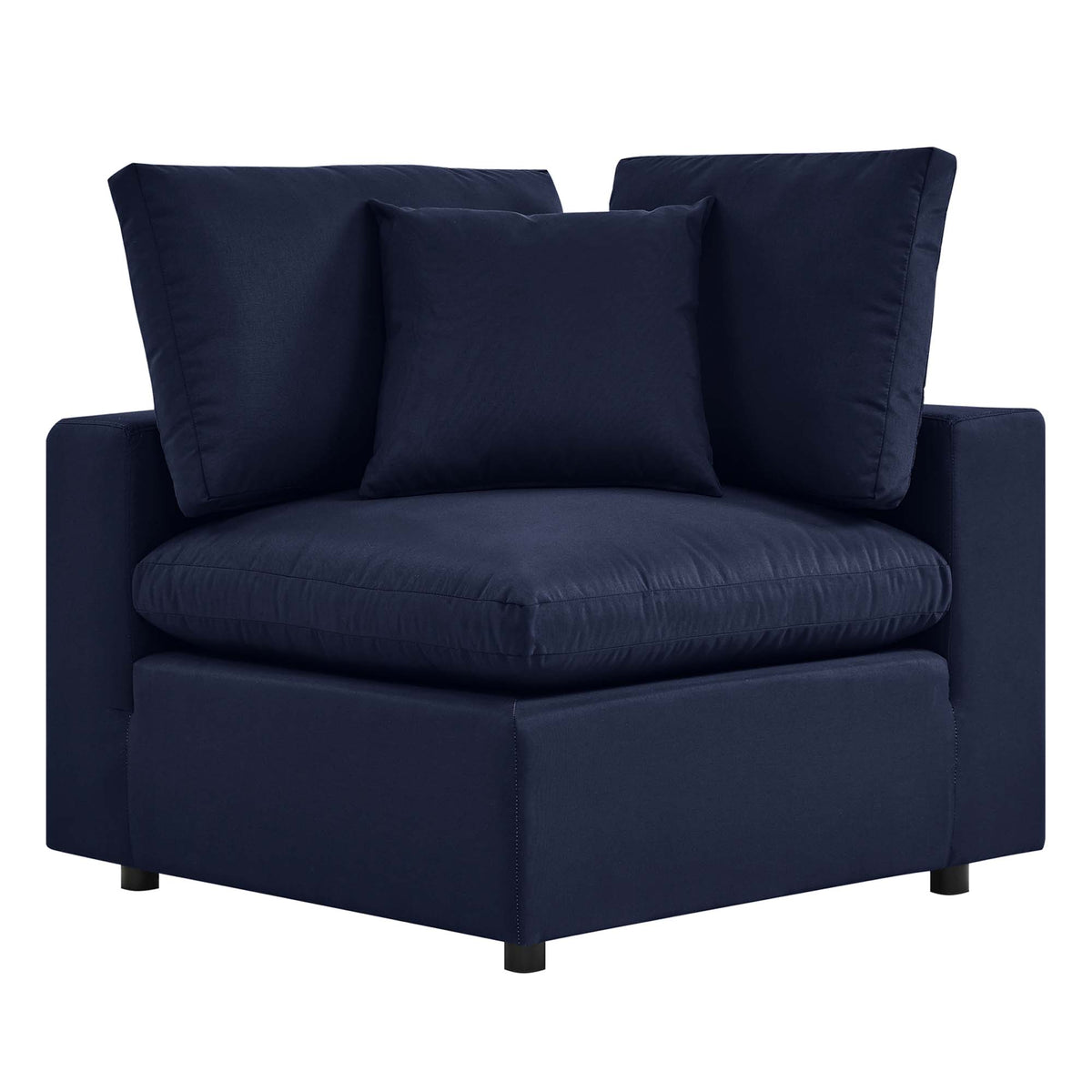 Commix Overstuffed Outdoor Patio Loveseat, Navy