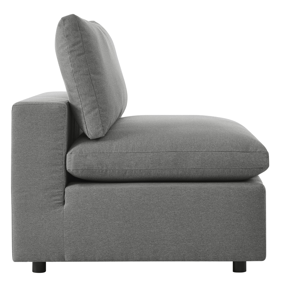 Commix 5-Piece Outdoor Patio Sectional Sofa, Charcoal