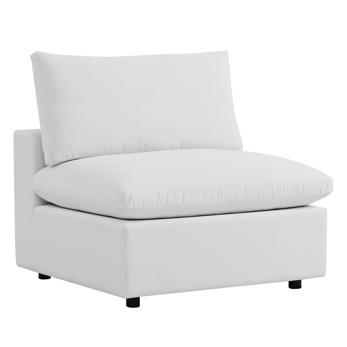 Commix 5-Piece Outdoor Patio Sectional Sofa, White