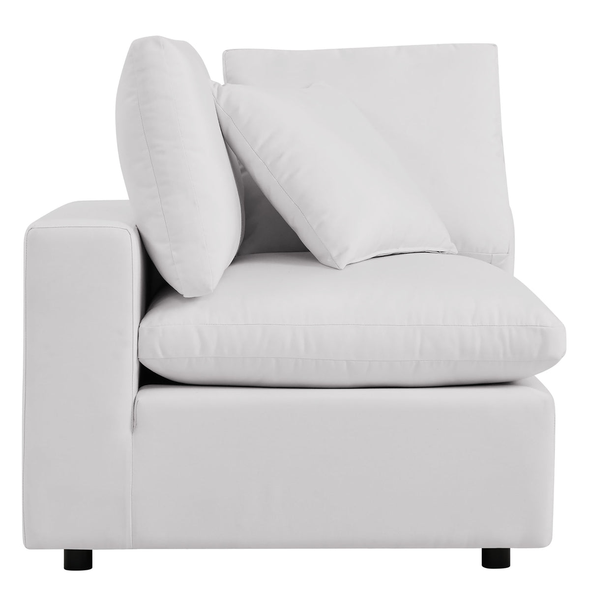 Commix 5-Piece Outdoor Patio Sectional Sofa, White