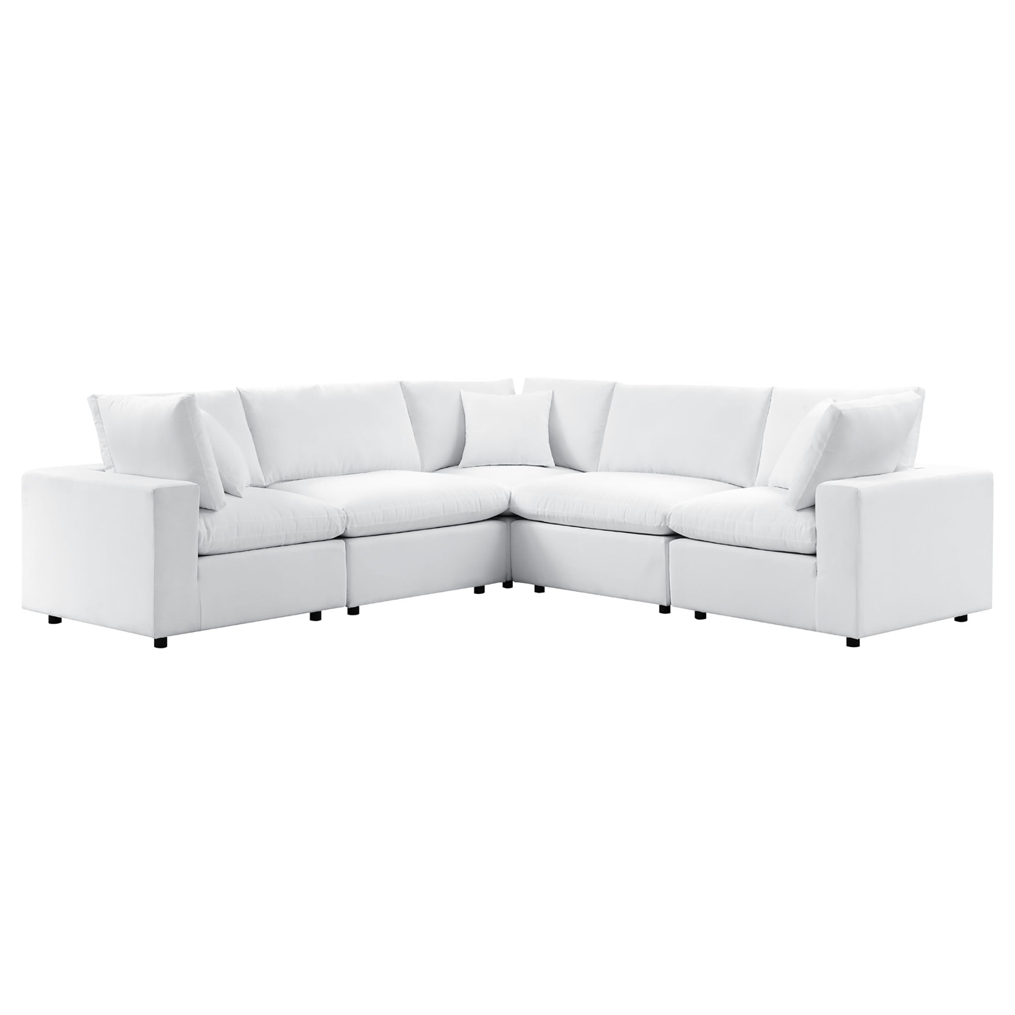 Commix 5-Piece Sunbrella® Outdoor Patio Sectional Sofa, White