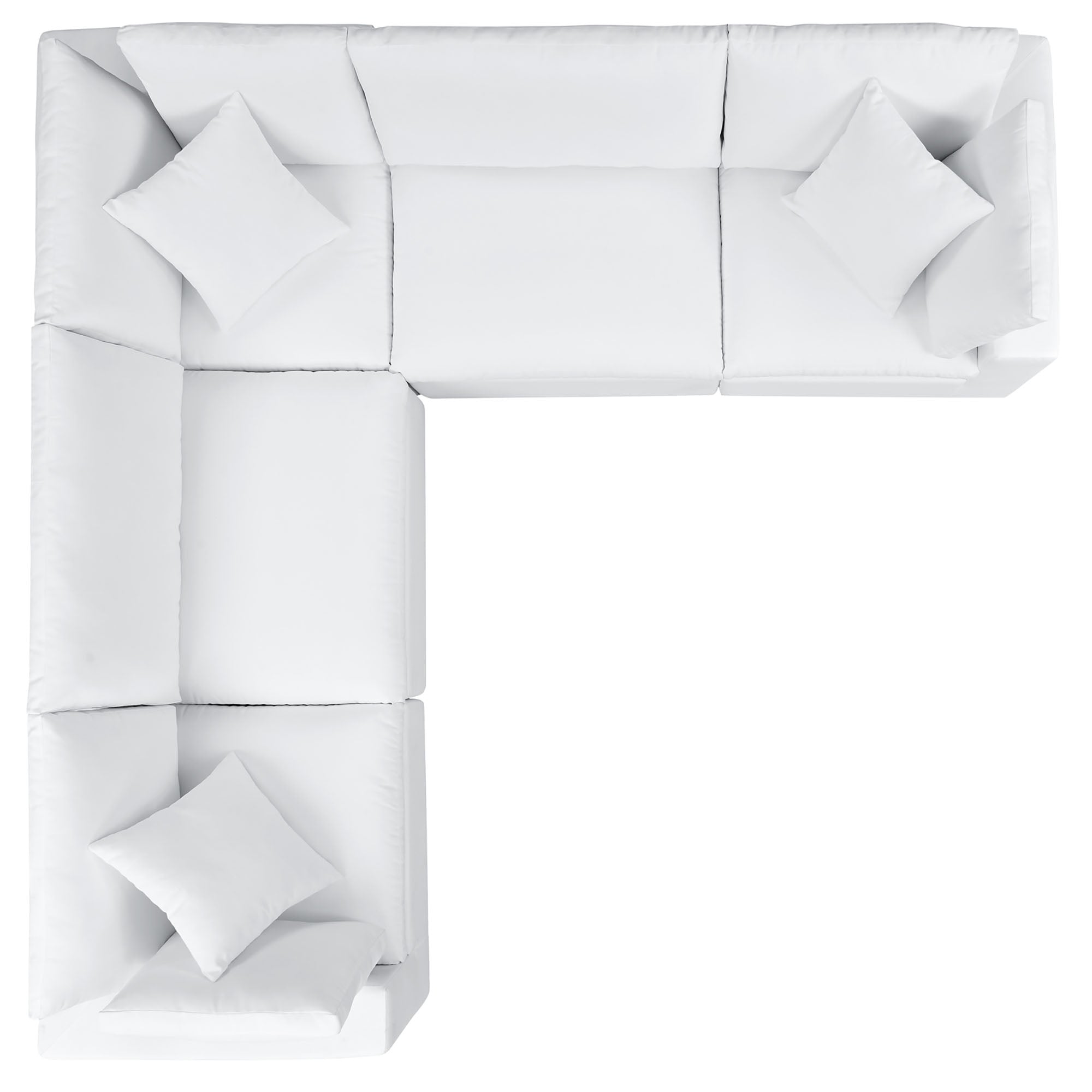 Commix 5-Piece Sunbrella® Outdoor Patio Sectional Sofa, White