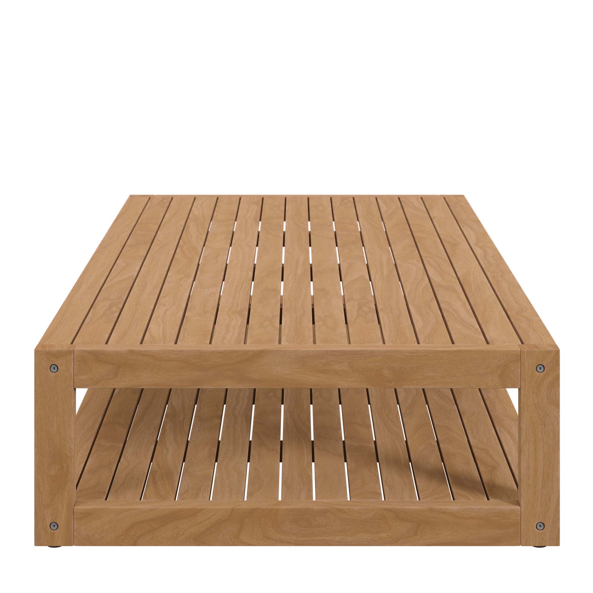 Carlsbad Teak Wood Outdoor Patio Coffee Table, Natural