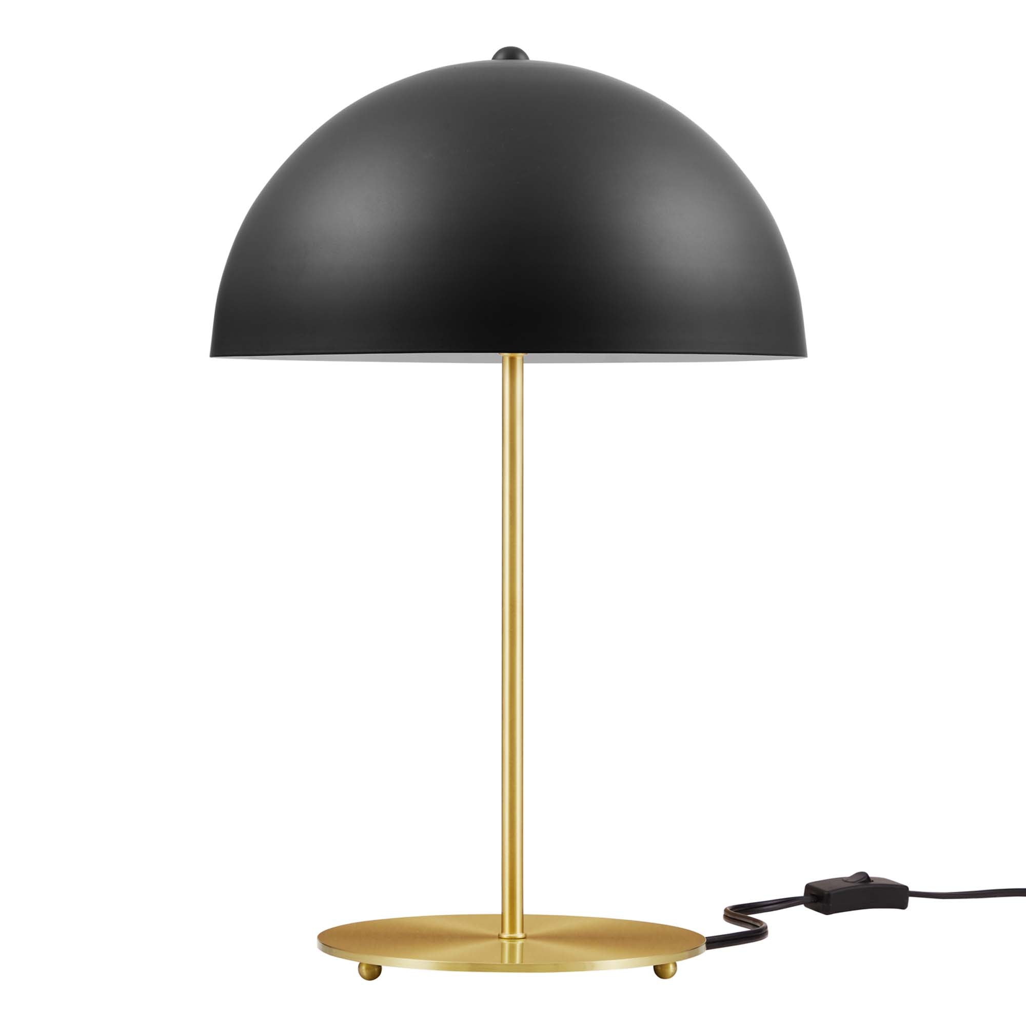 Ideal Metal Table Lamp, Black Satin Brass