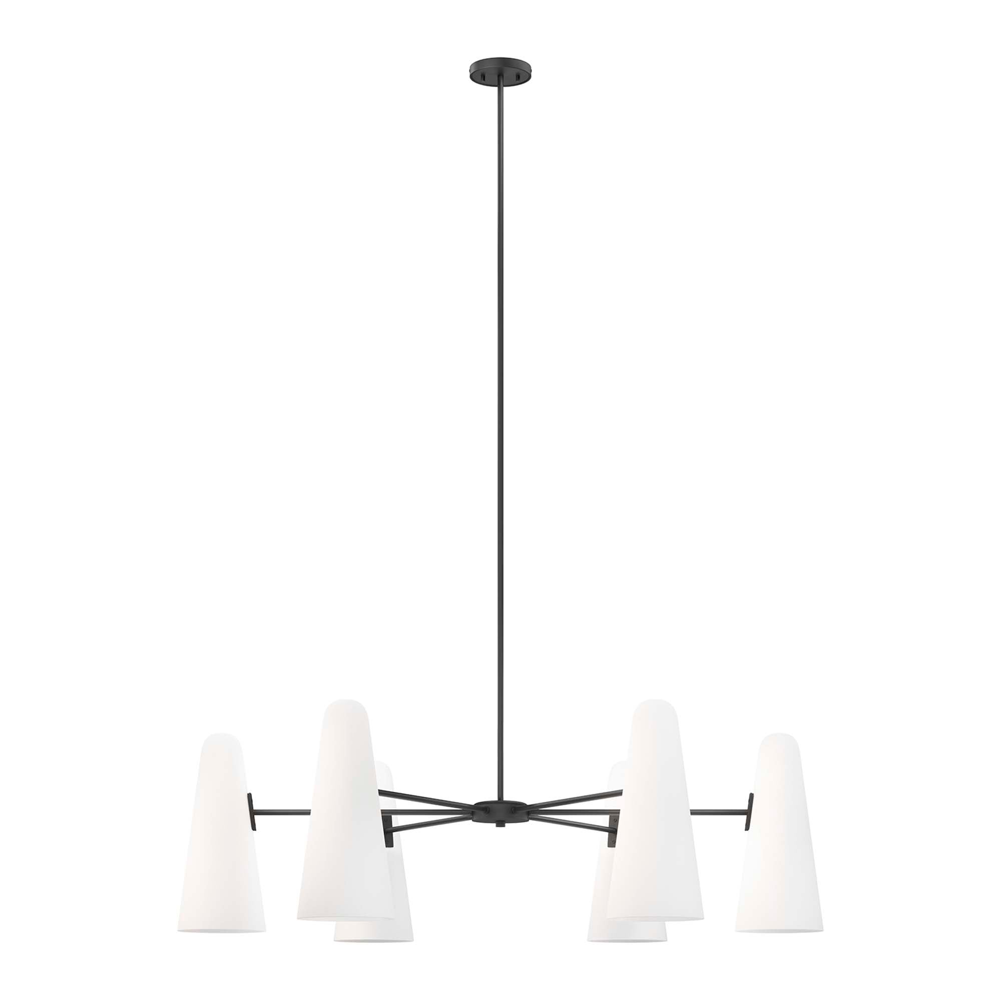 Beacon 6-Light Chandelier, Opal Black