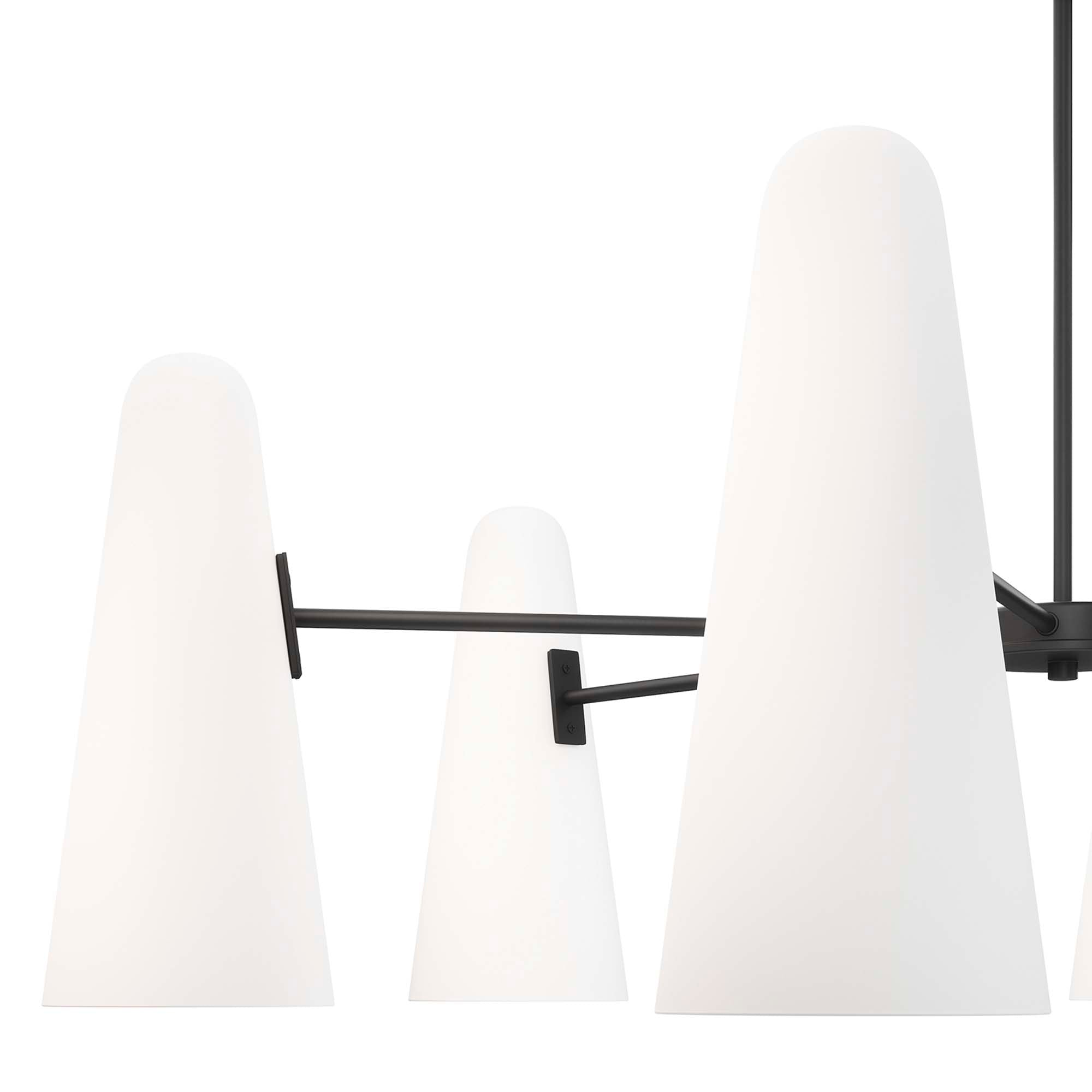 Beacon 6-Light Chandelier, Opal Black