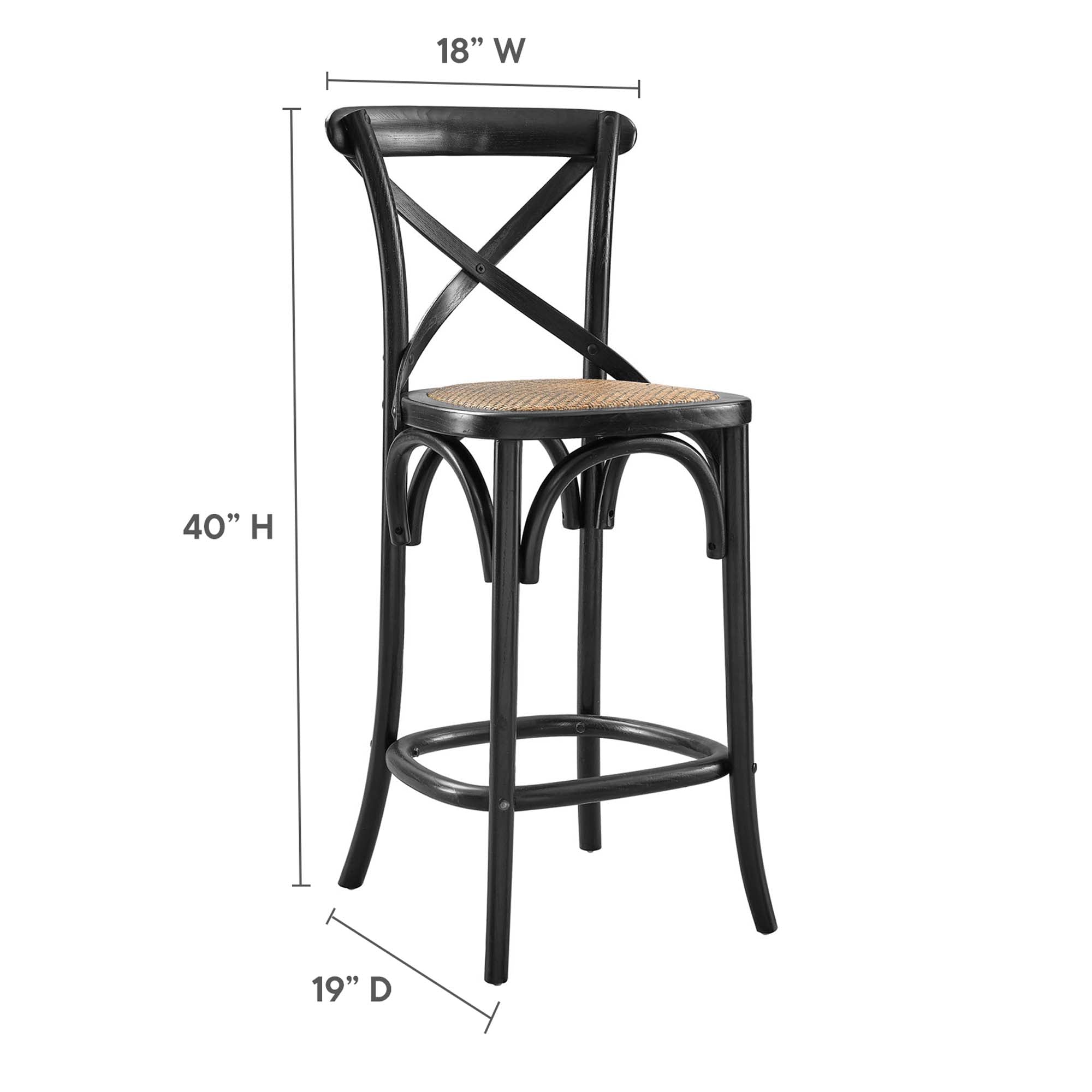 Gear Counter Stool, Black