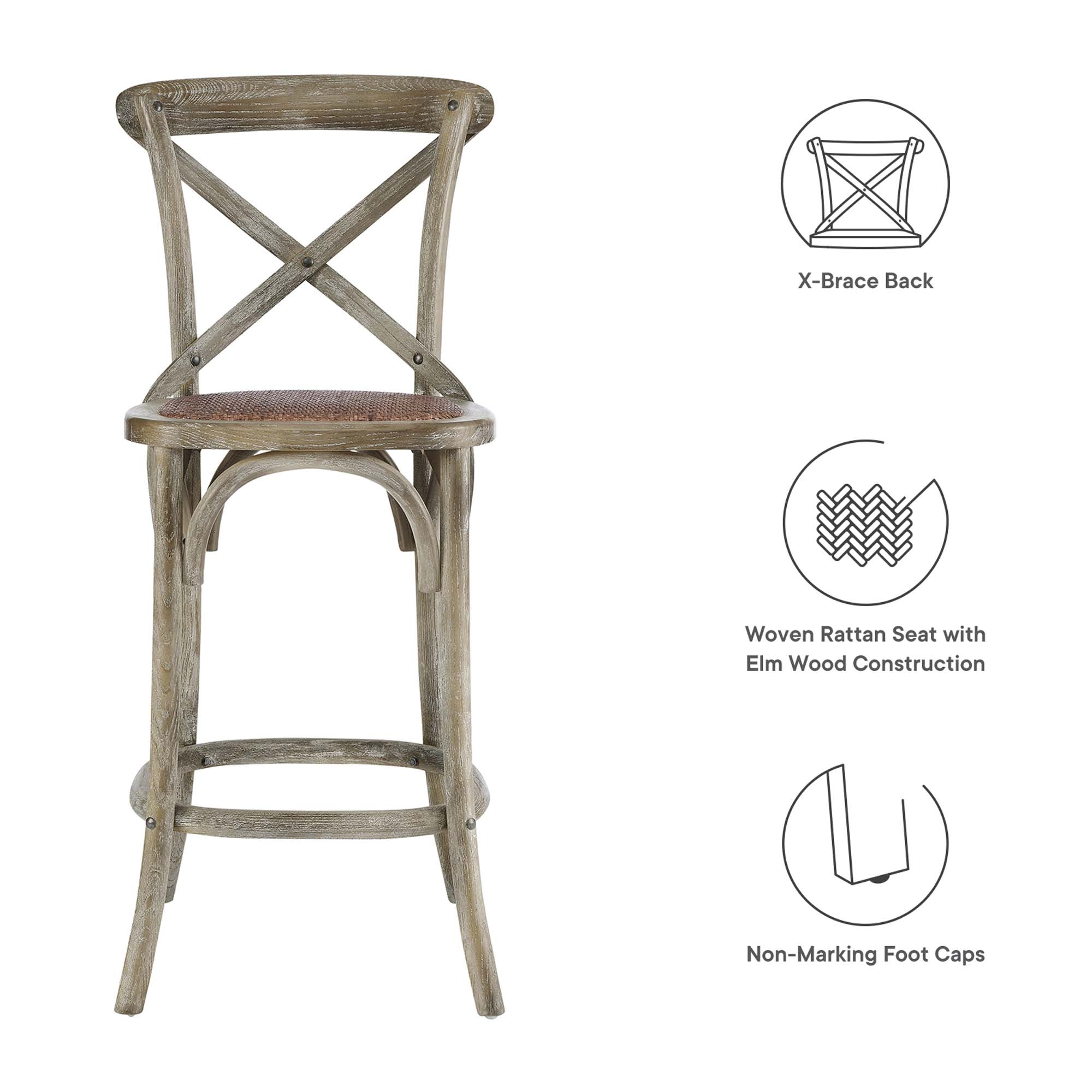 Gear Counter Stool, Gray