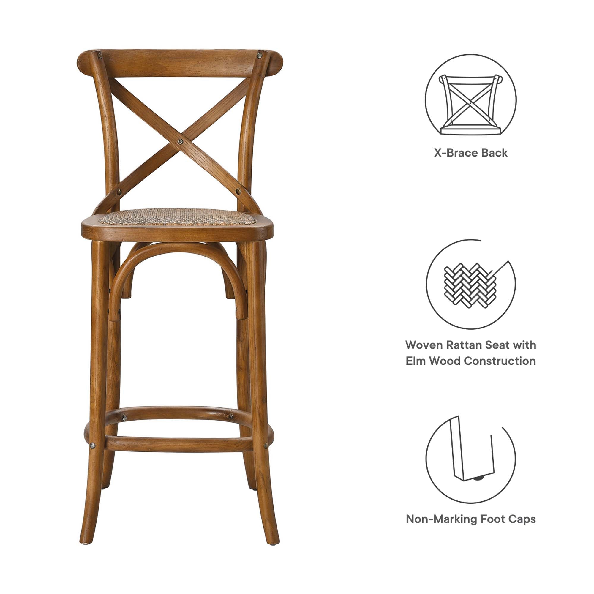 Gear Counter Stool, Walnut