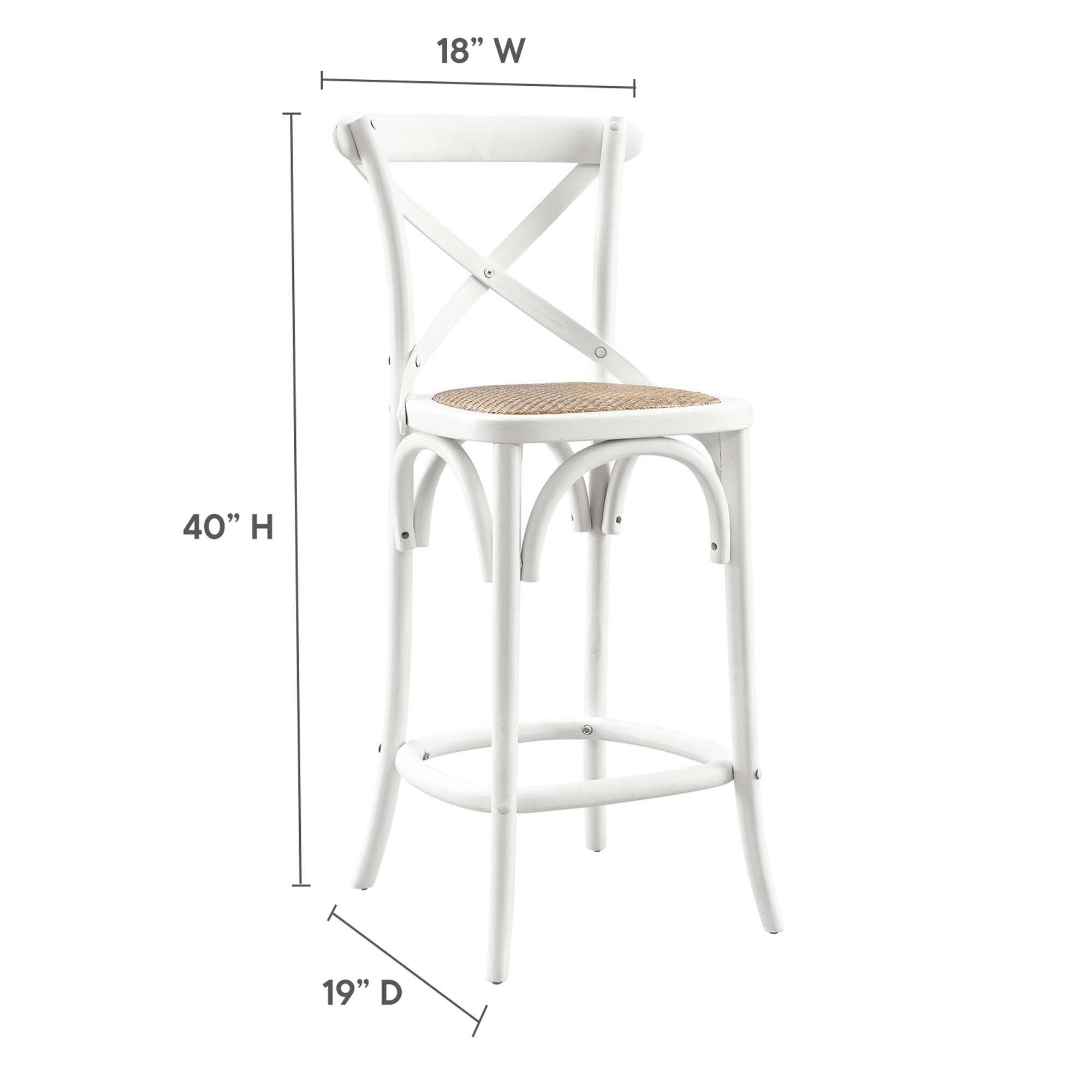 Gear Counter Stool, White