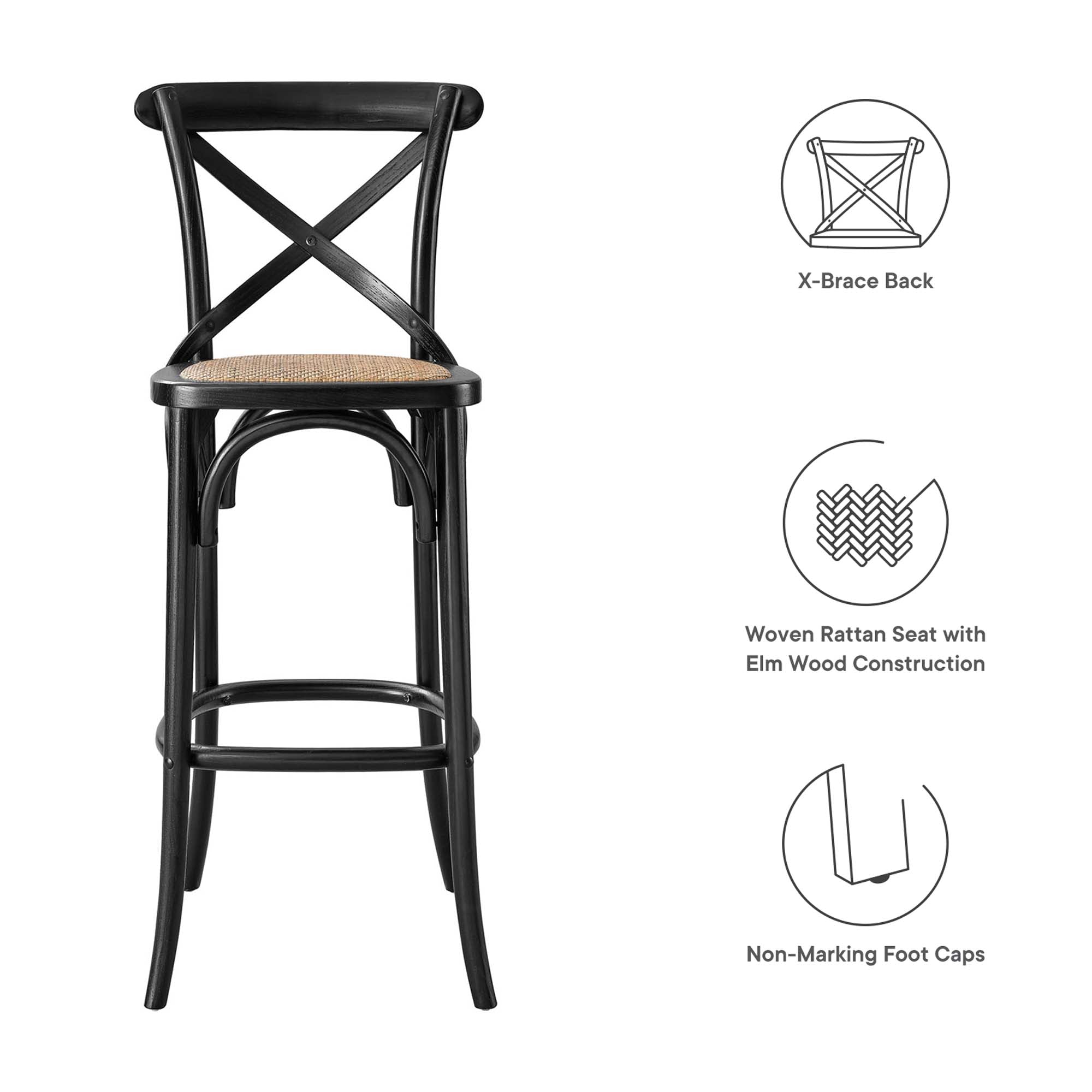 Gear Bar Stool, Black