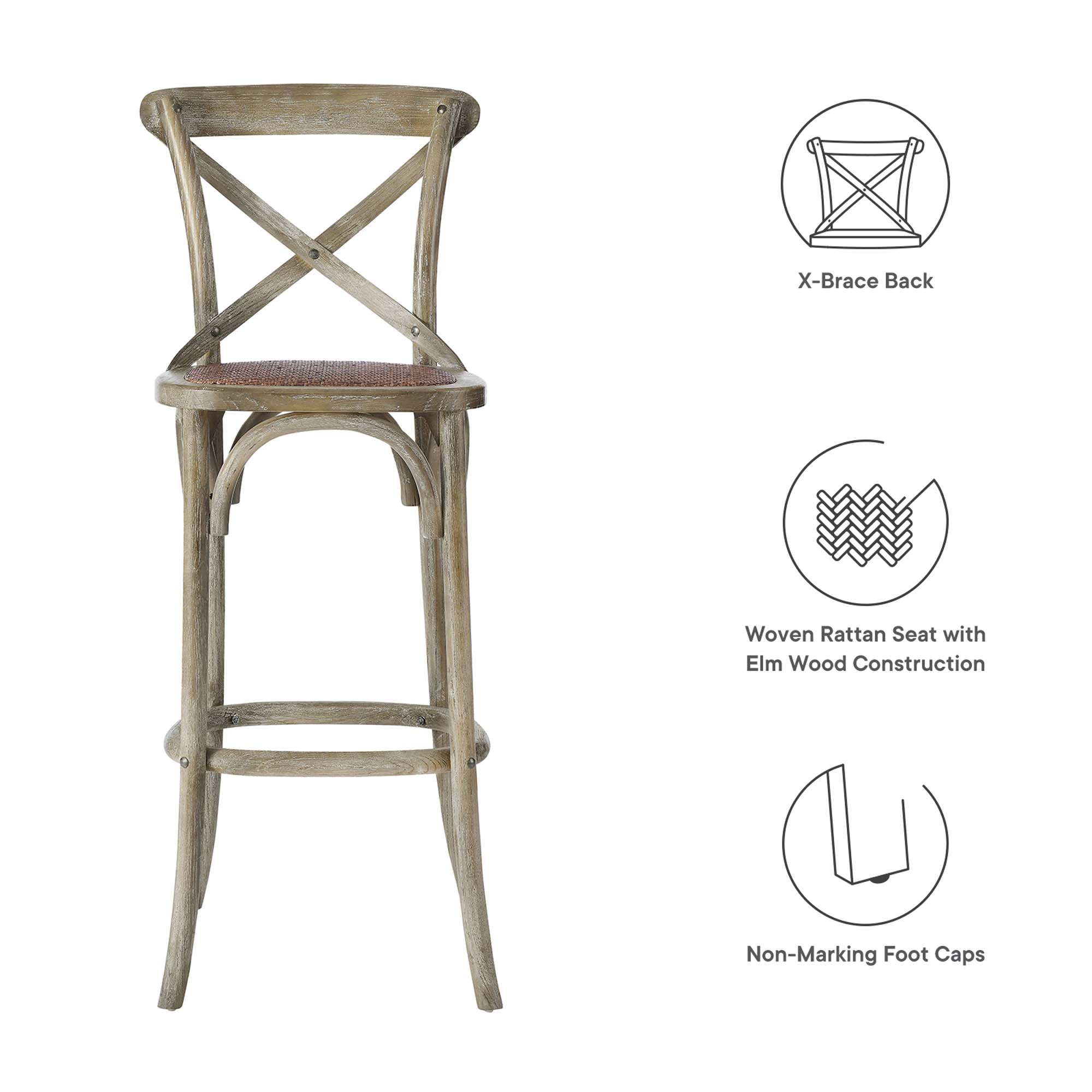 Gear Bar Stool, Gray