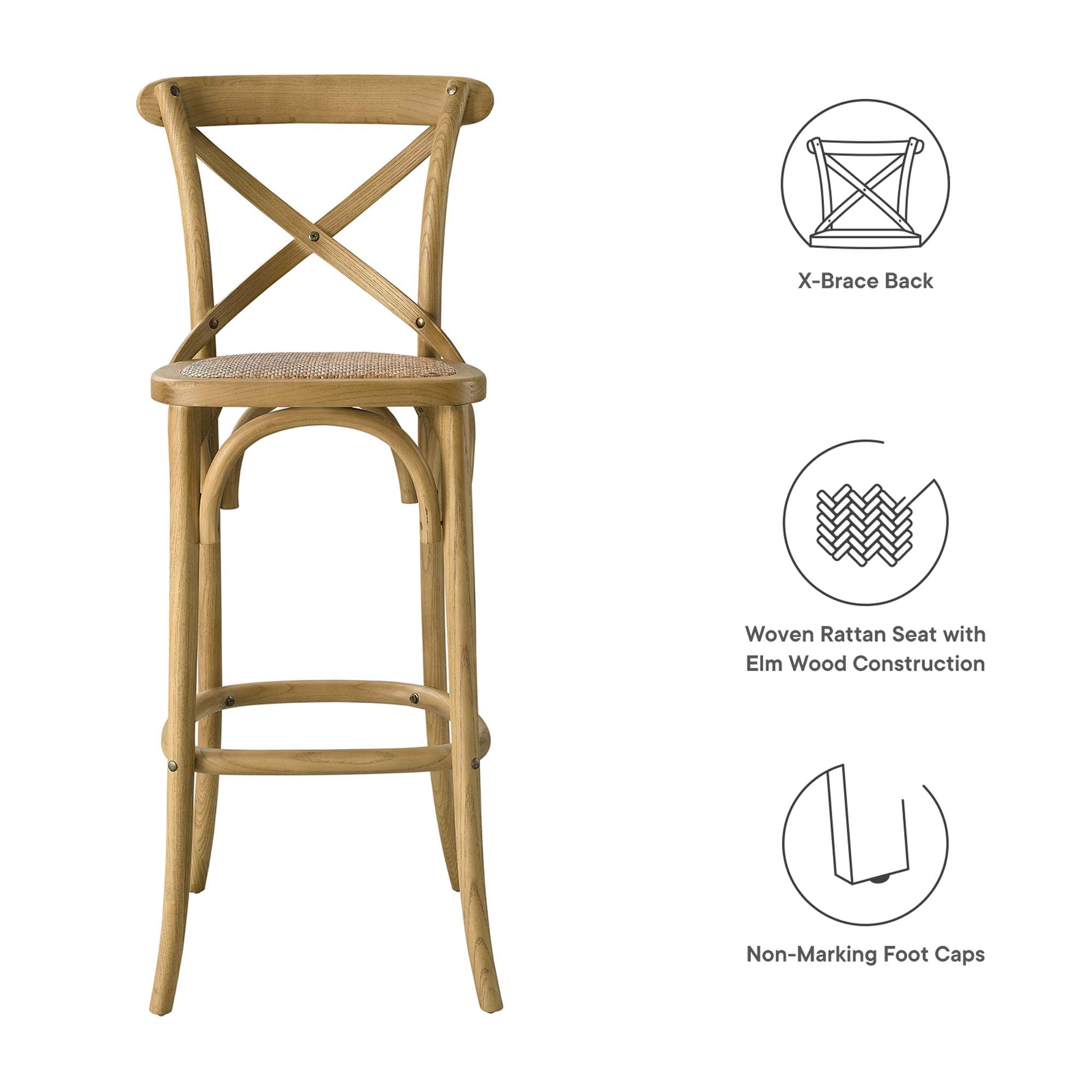 Gear Bar Stool, Natural