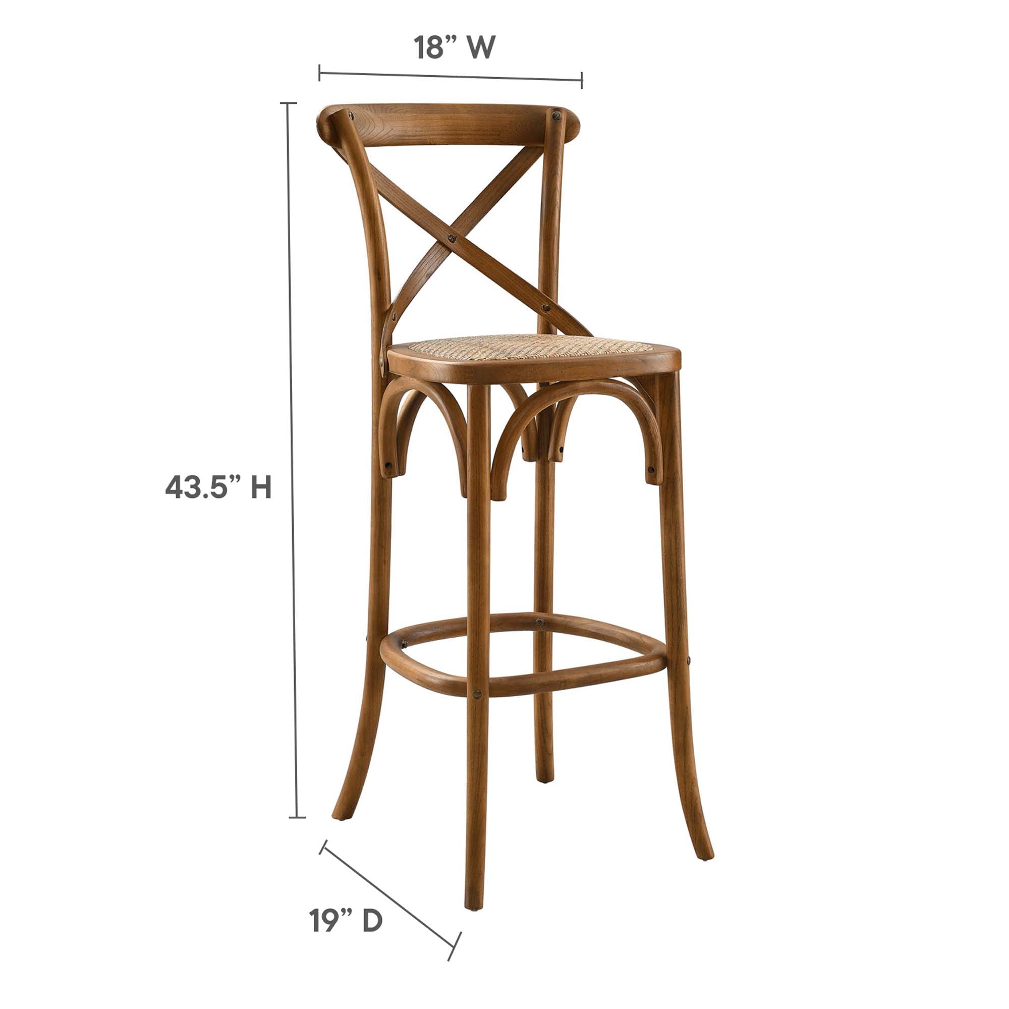 Gear Bar Stool, Walnut