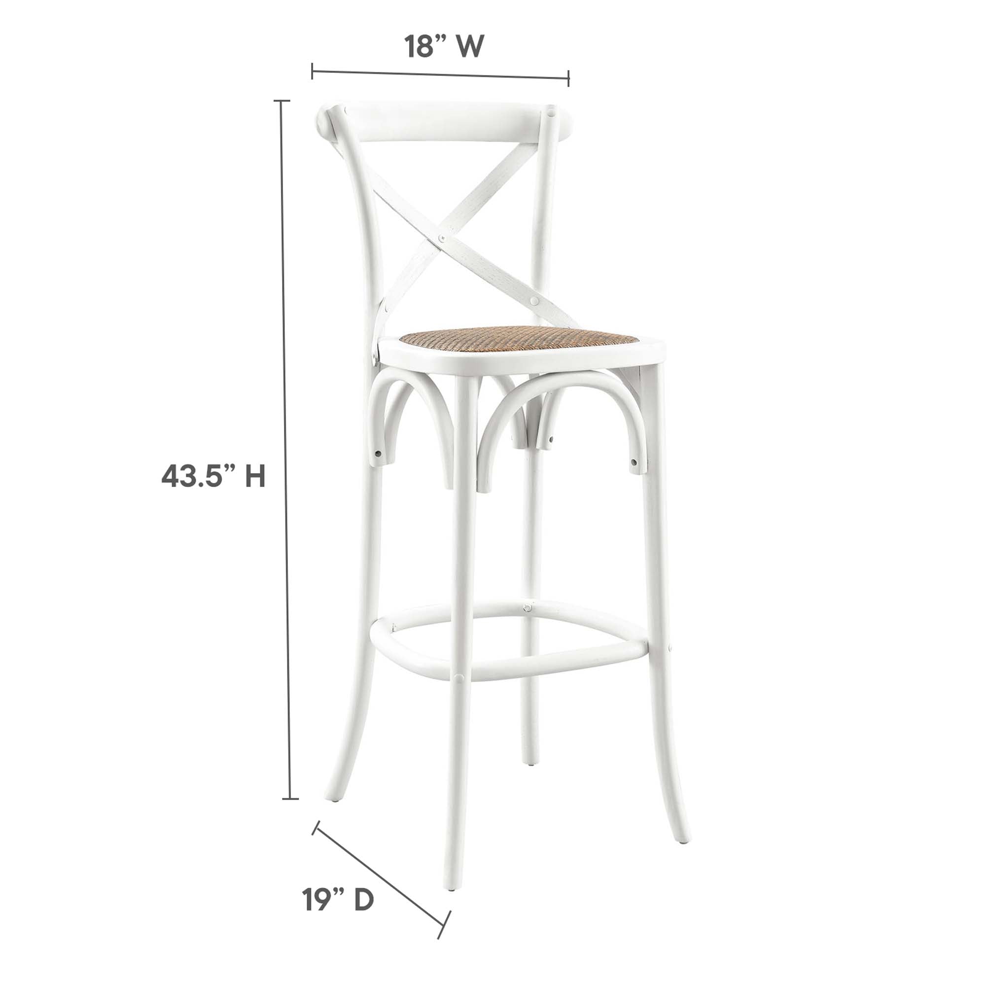 Gear Bar Stool, White