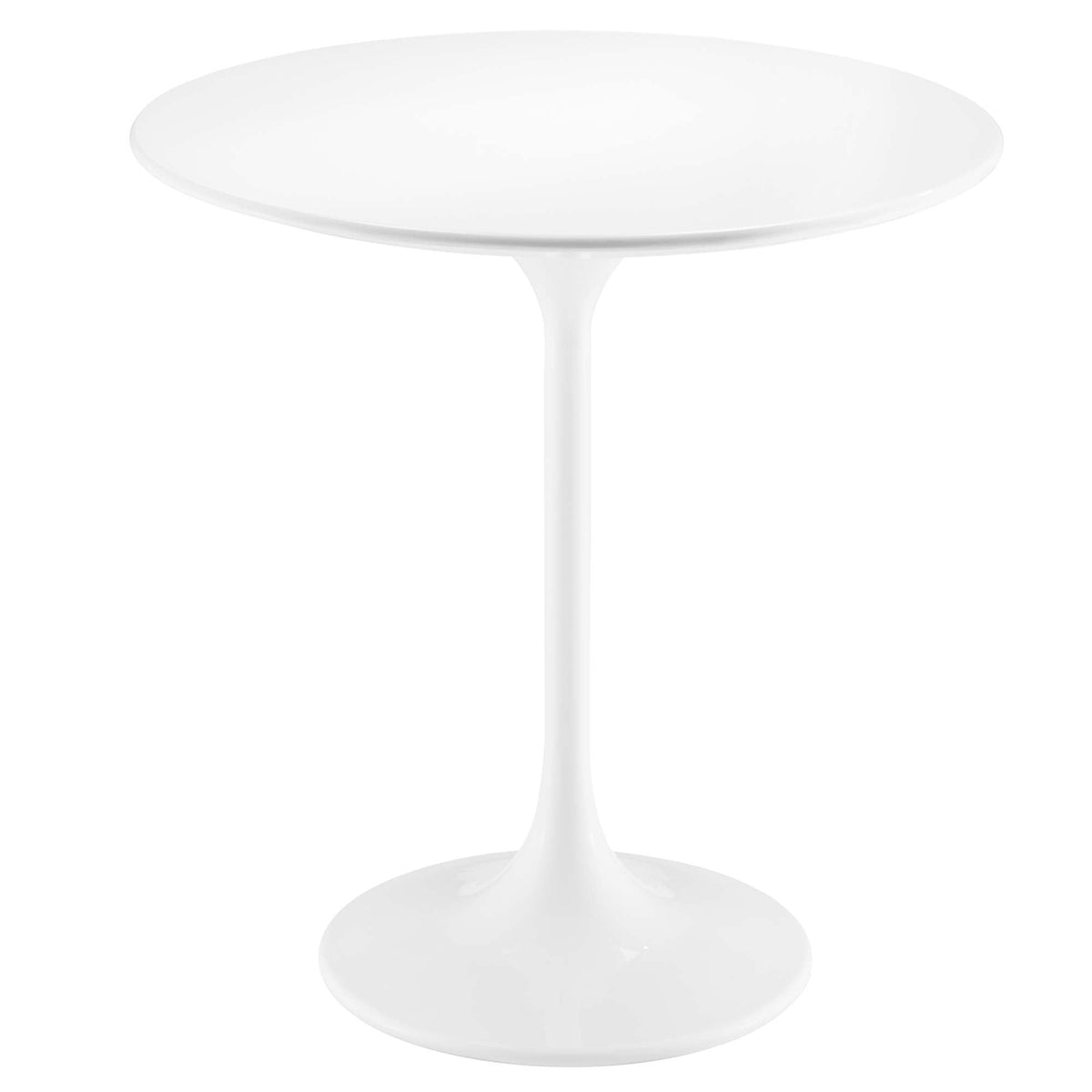 Lippa 20" Round Wood Side Table, White White