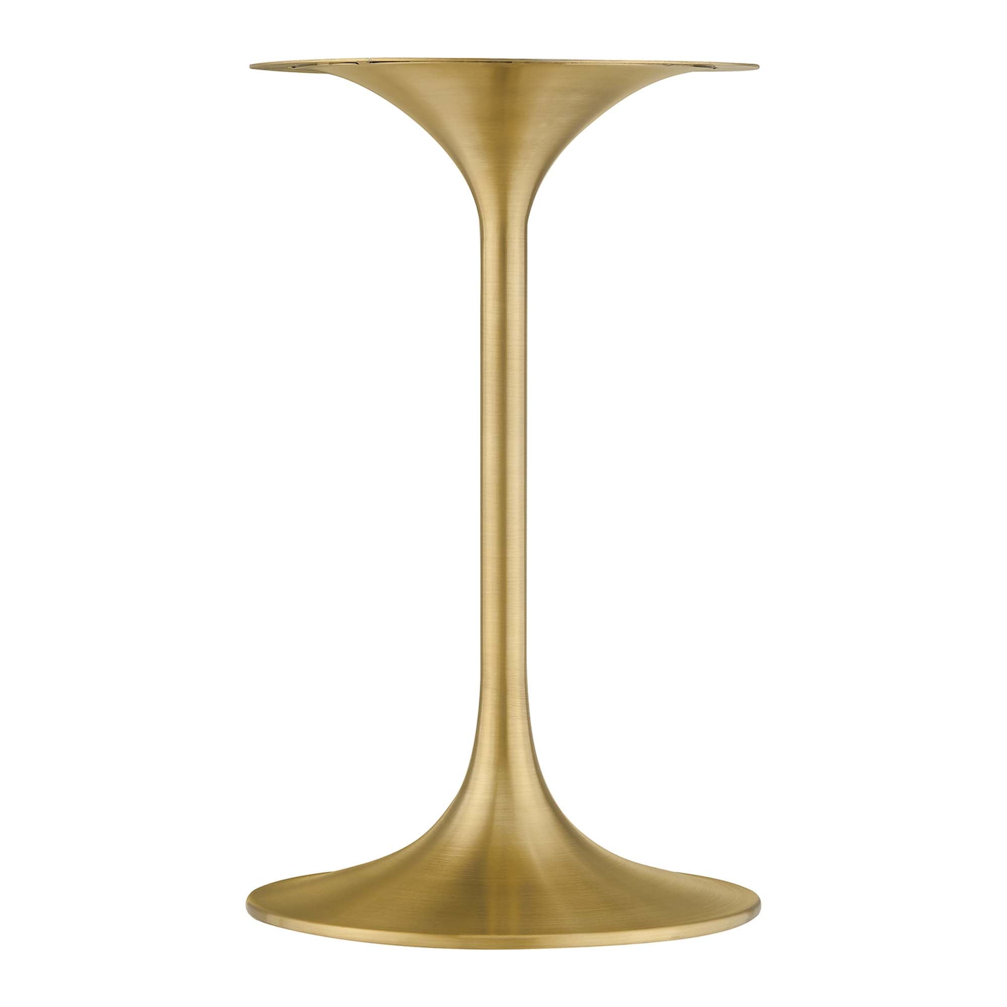 Lippa 20" Round Wood Side Table, Gold White
