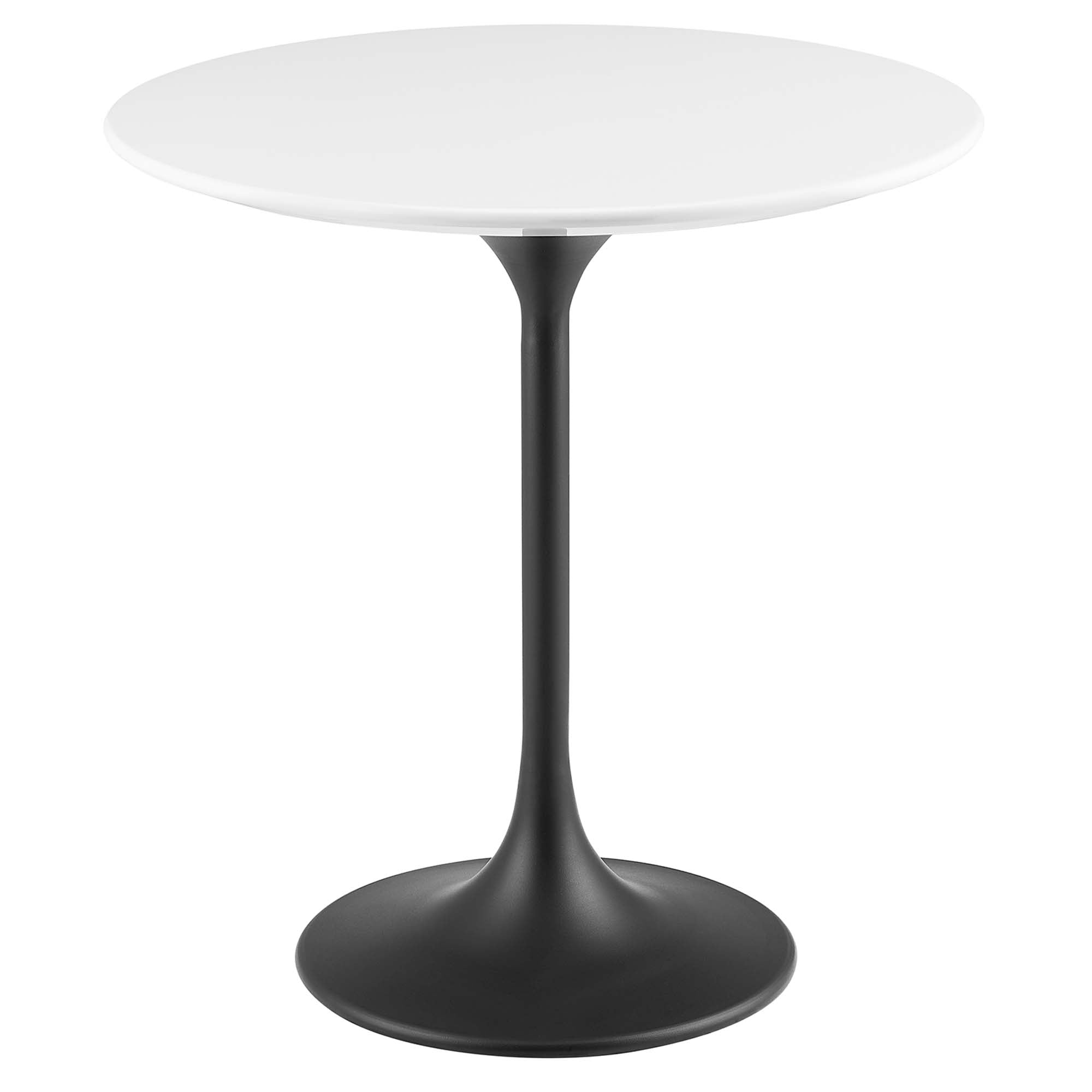 Lippa 20" Round Wood Side Table, Black White