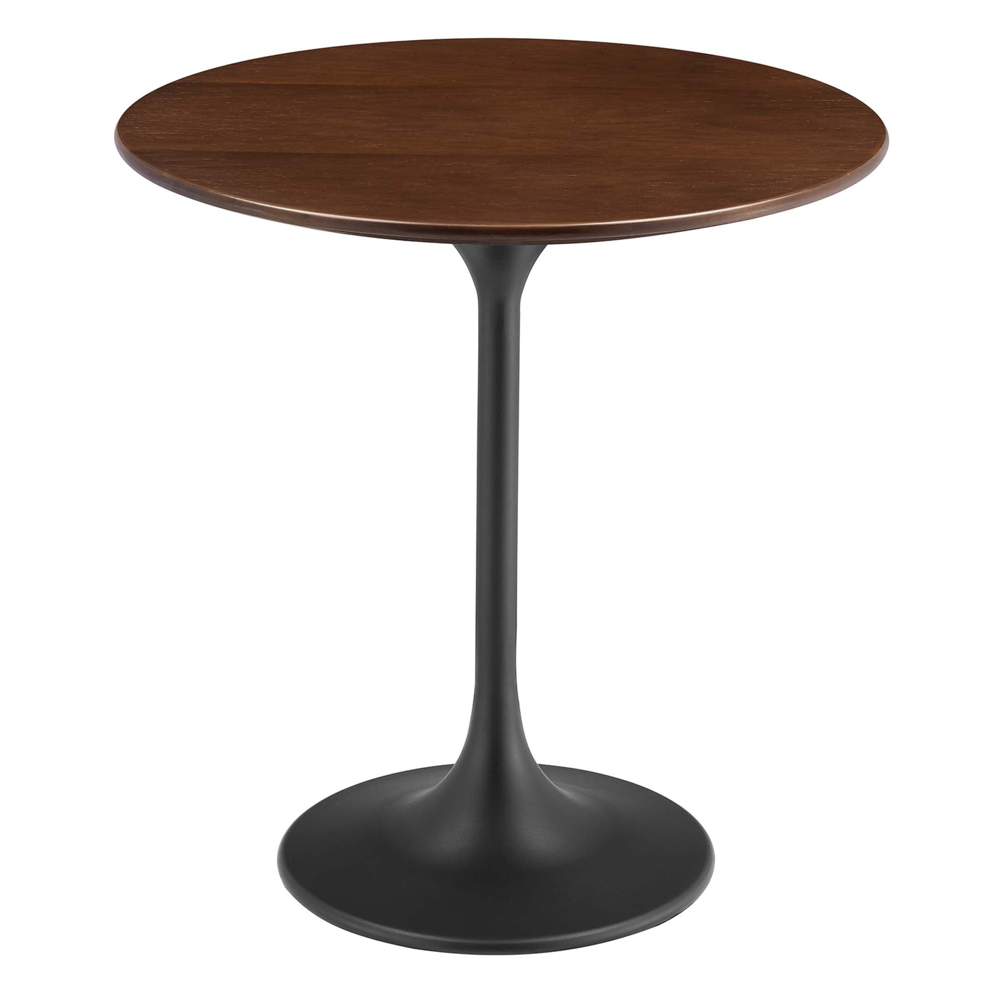 Lippa 20" Round Wood Side Table, Black Walnut