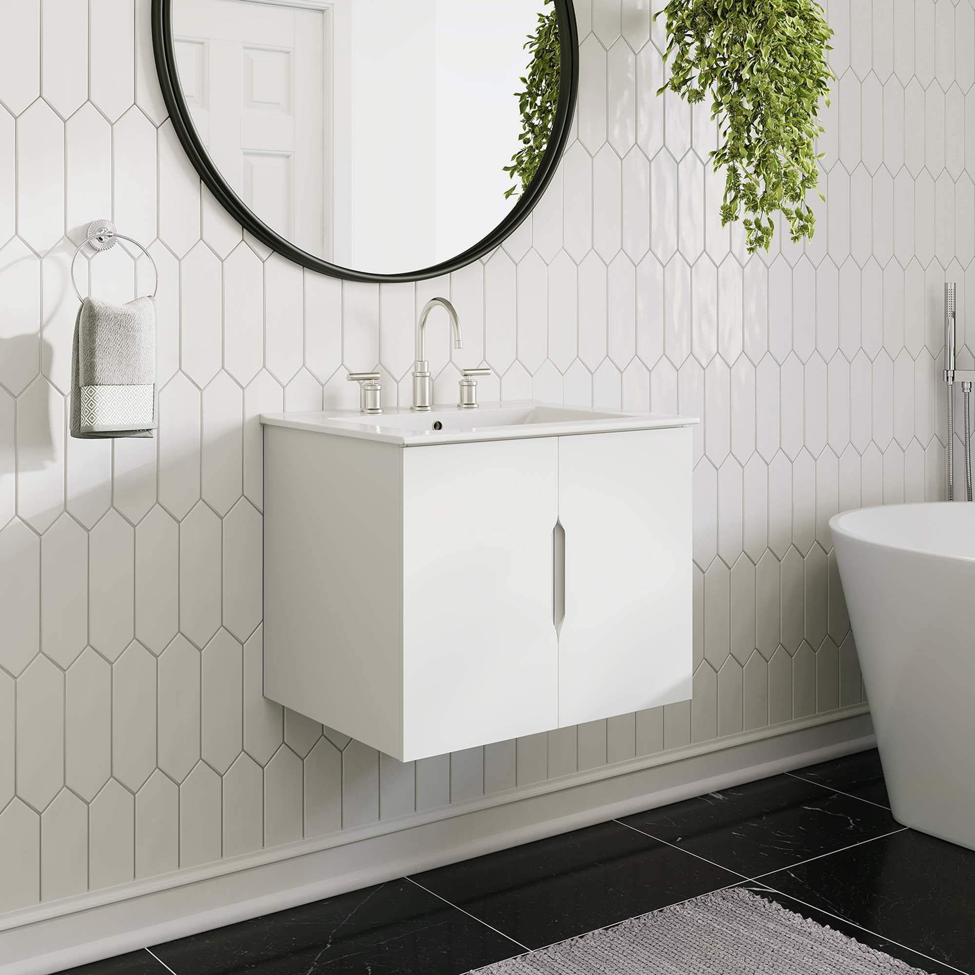 Vitality 24" Bathroom Vanity, White White