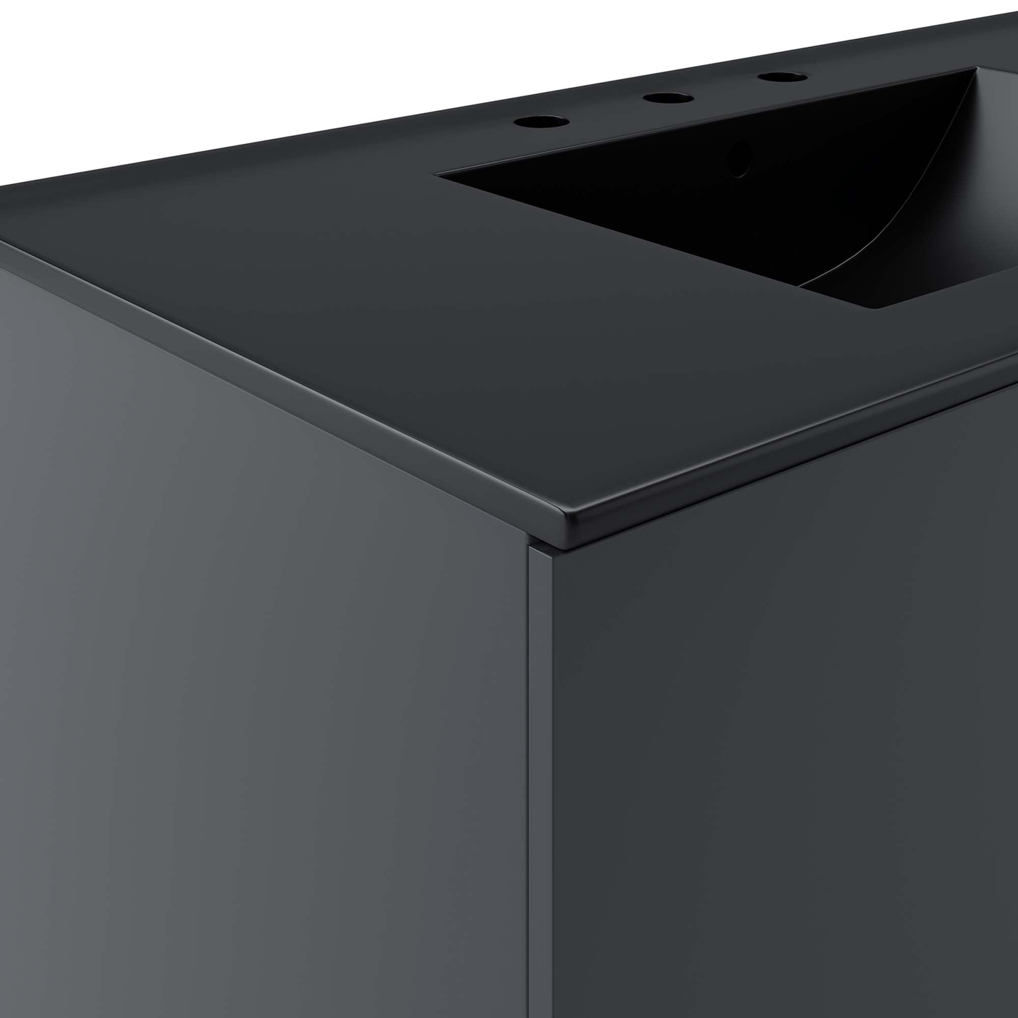 Vitality 36" Bathroom Vanity, Gray Black