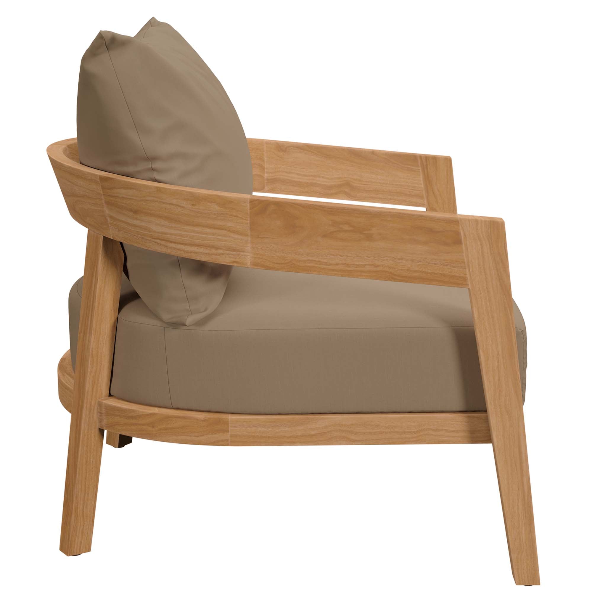 Brisbane 3-Piece Teak Wood Outdoor Patio Set, Natural Light Brown