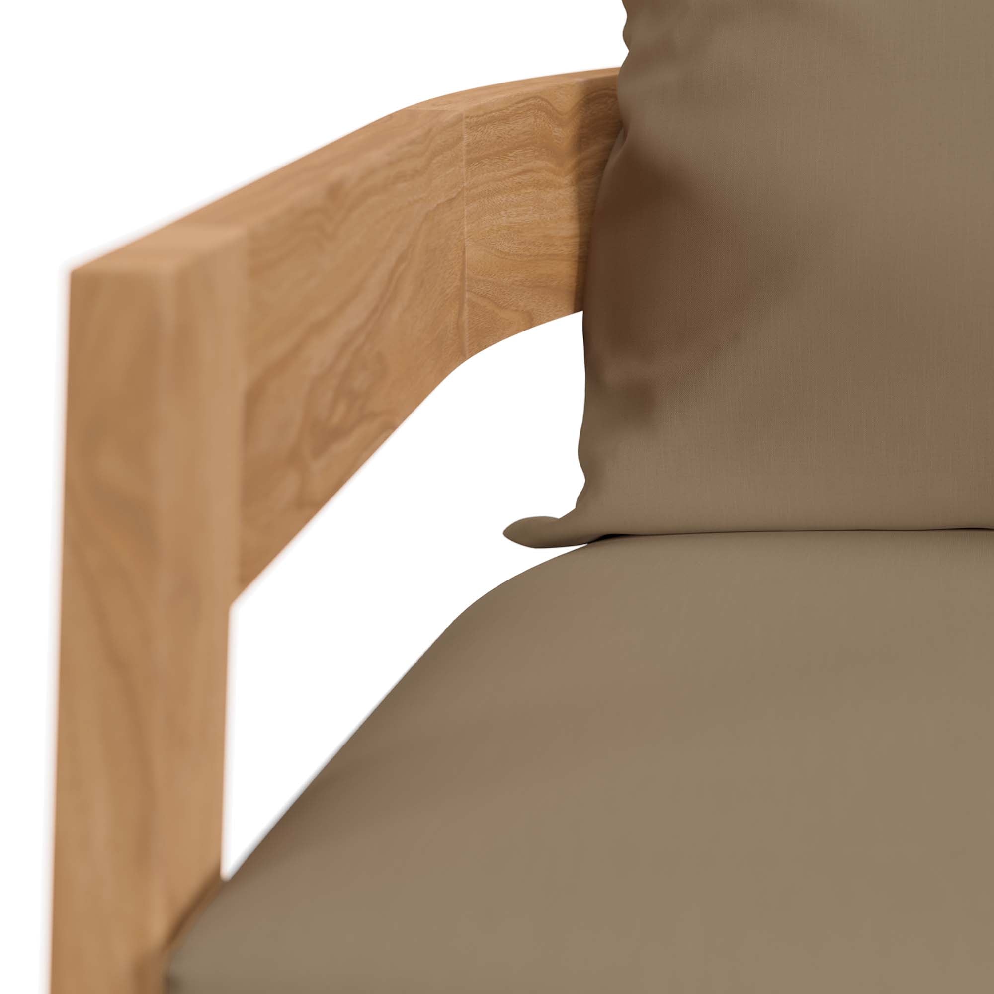 Brisbane 3-Piece Teak Wood Outdoor Patio Set, Natural Light Brown