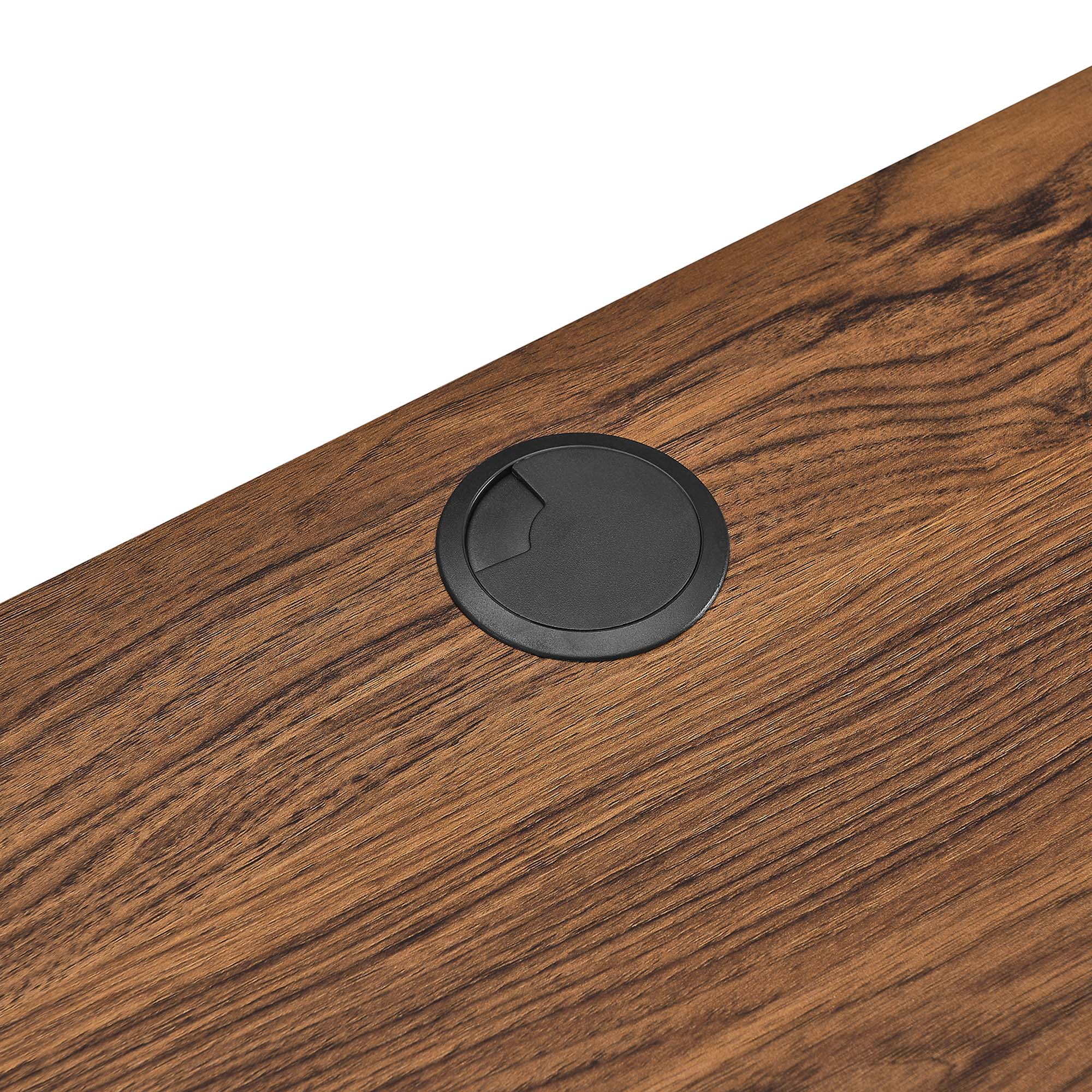 Render Wall Mount Wood Office Desk, Walnut