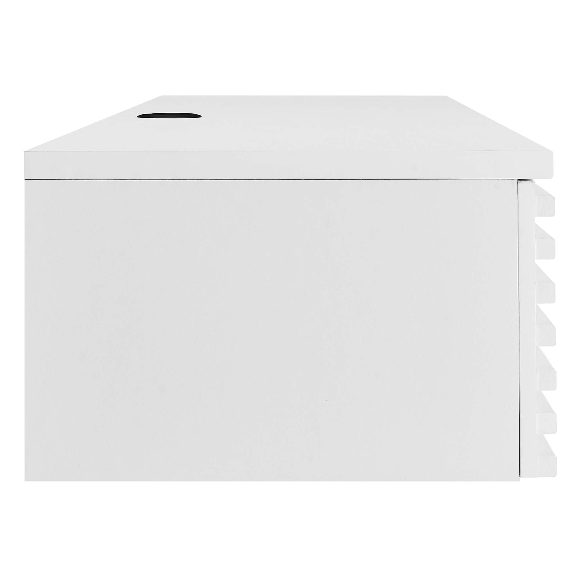 Render Wall Mount Wood Office Desk, White